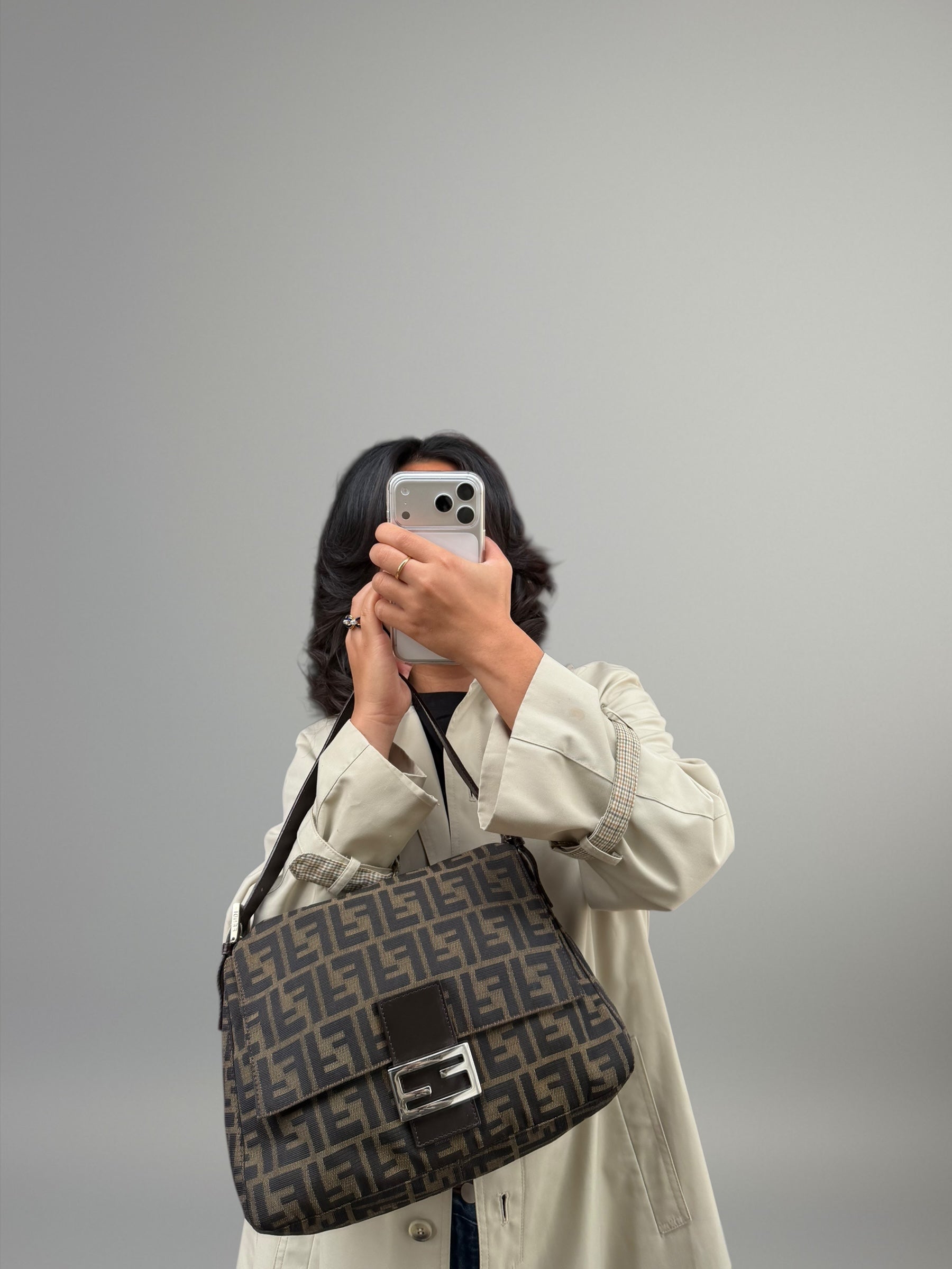 Fendi Mamma Baguette Zucca