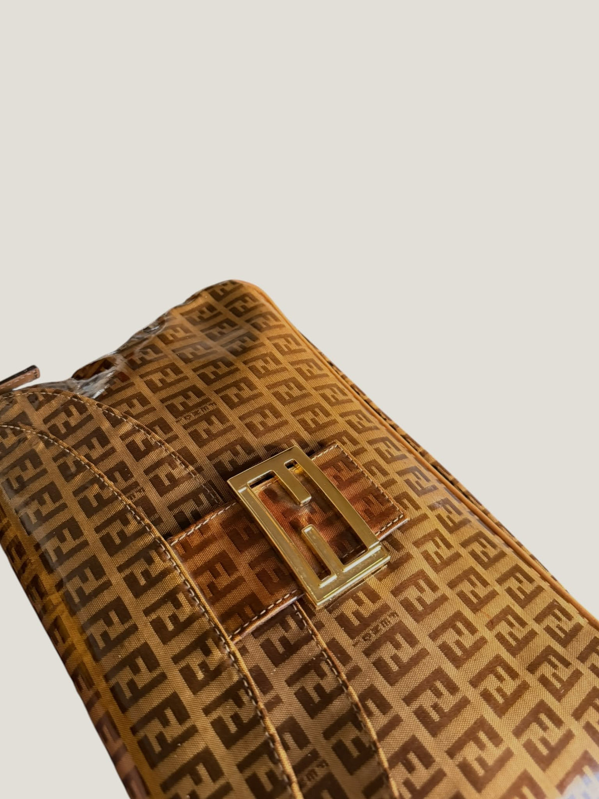 Fendi Zucchino Crystal Double Flap