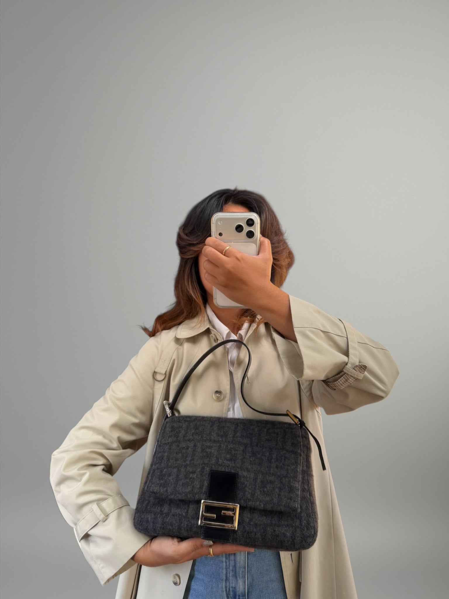 Fendi Mama Baguette FF Wool