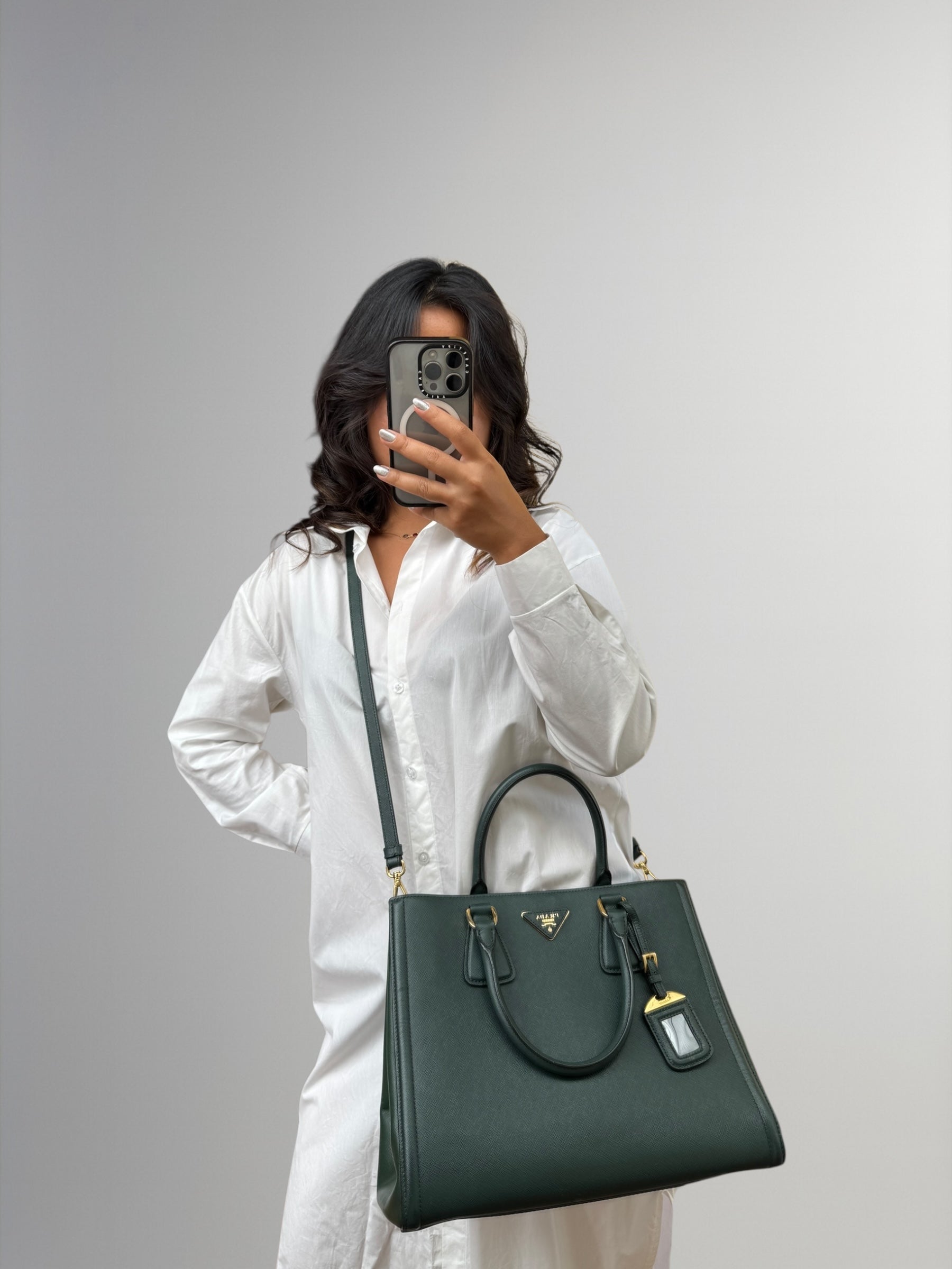 Prada Tote in Saffiano Leather – Verde Bosco