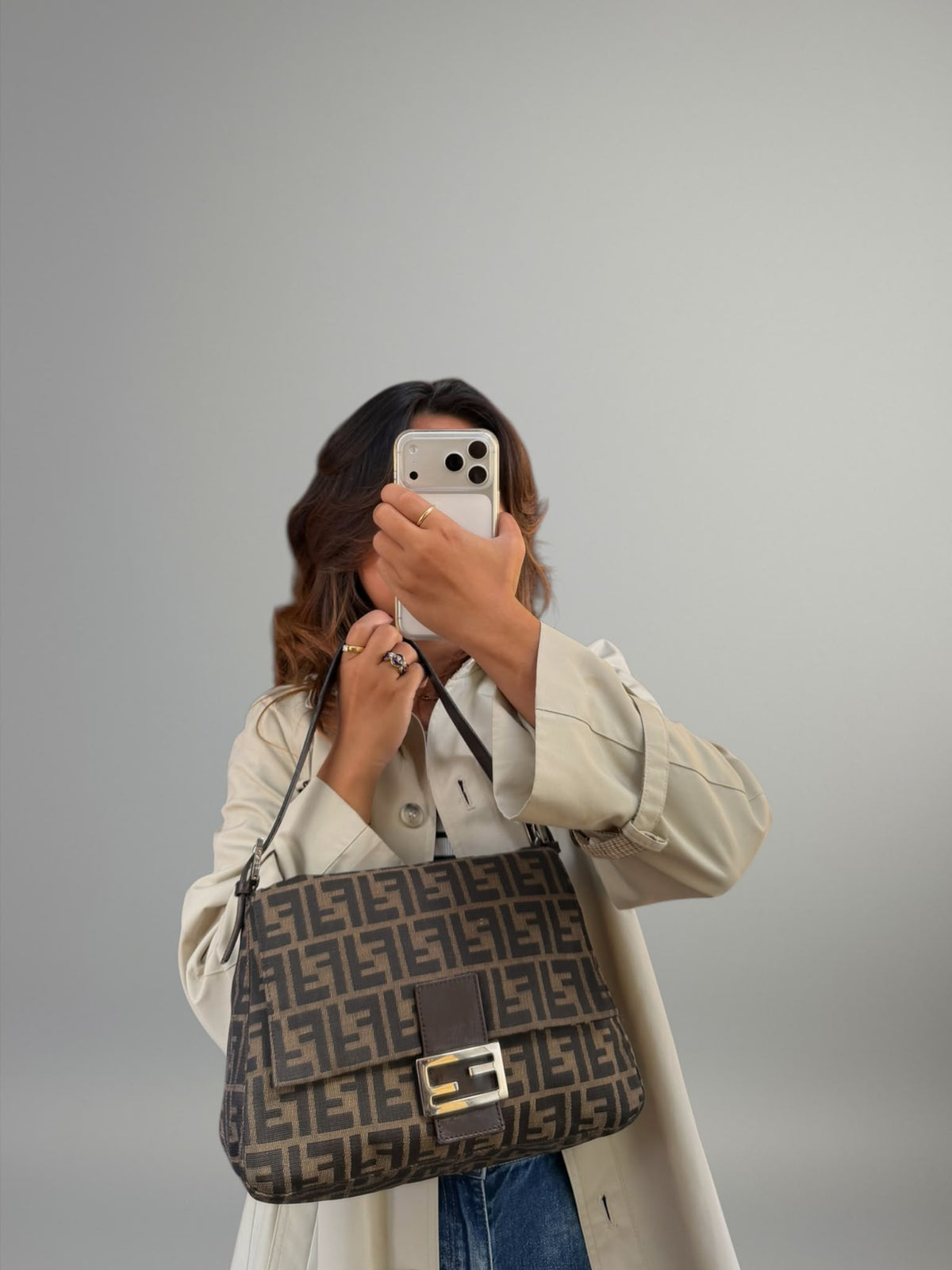 Fendi Mamma Baguette Zucca