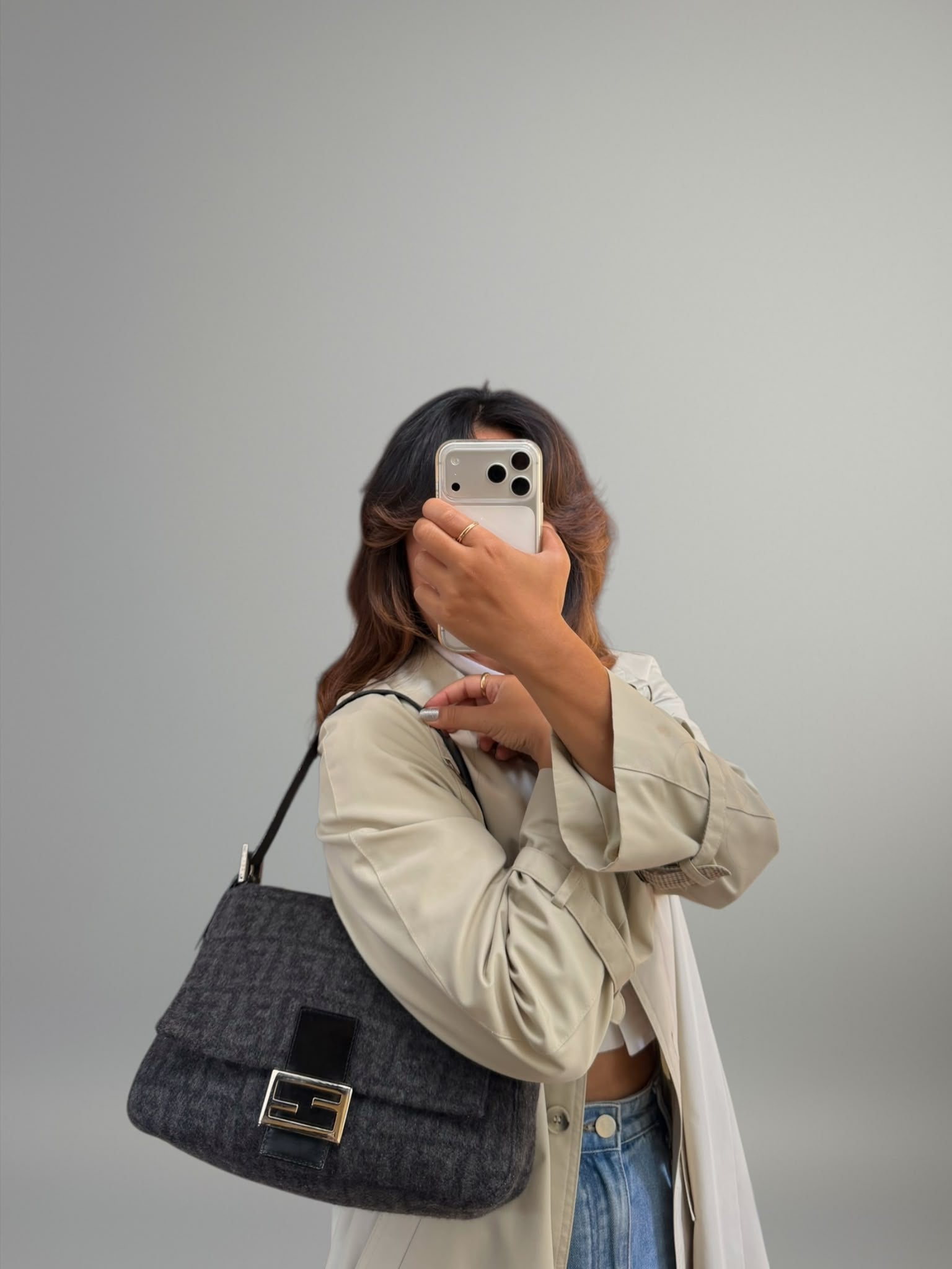 Fendi Mama Baguette FF Wool