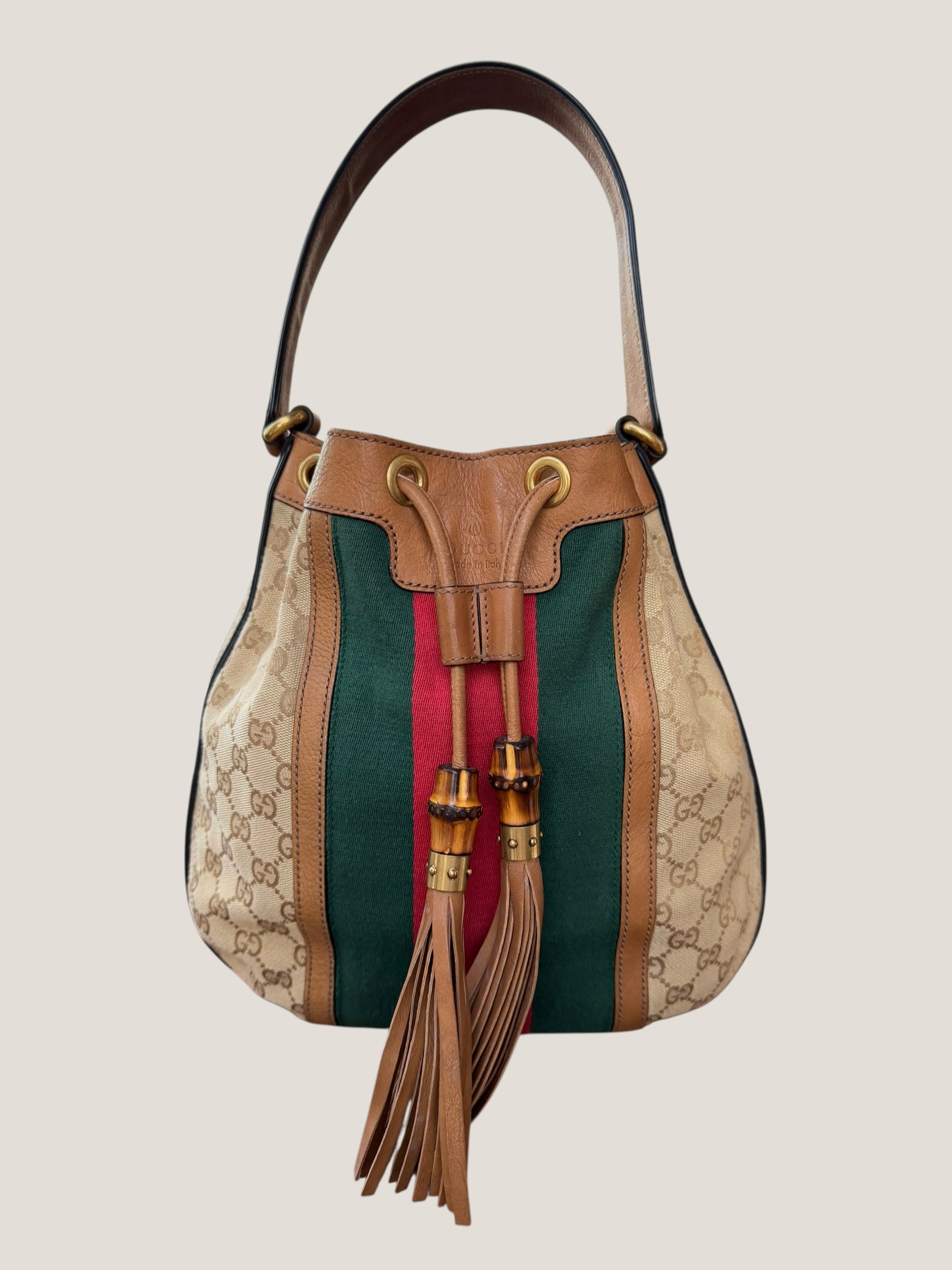 Gucci bucket GG con Web