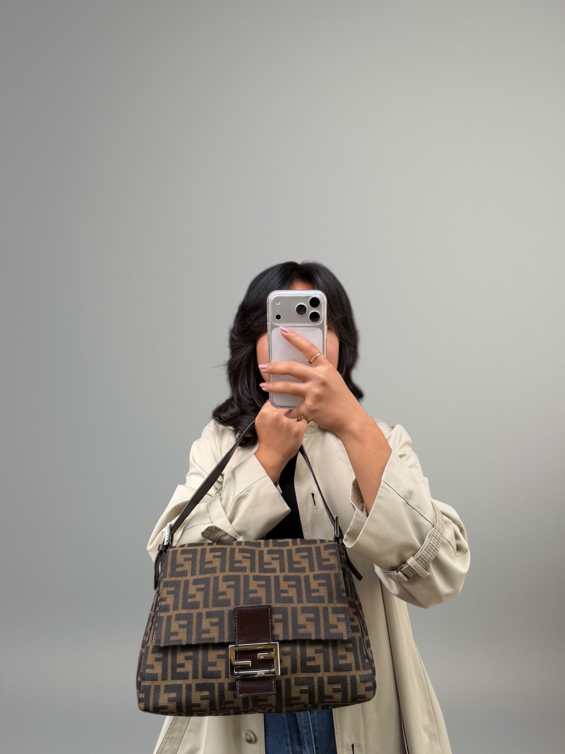 Fendi Mamma Baguette Zucca