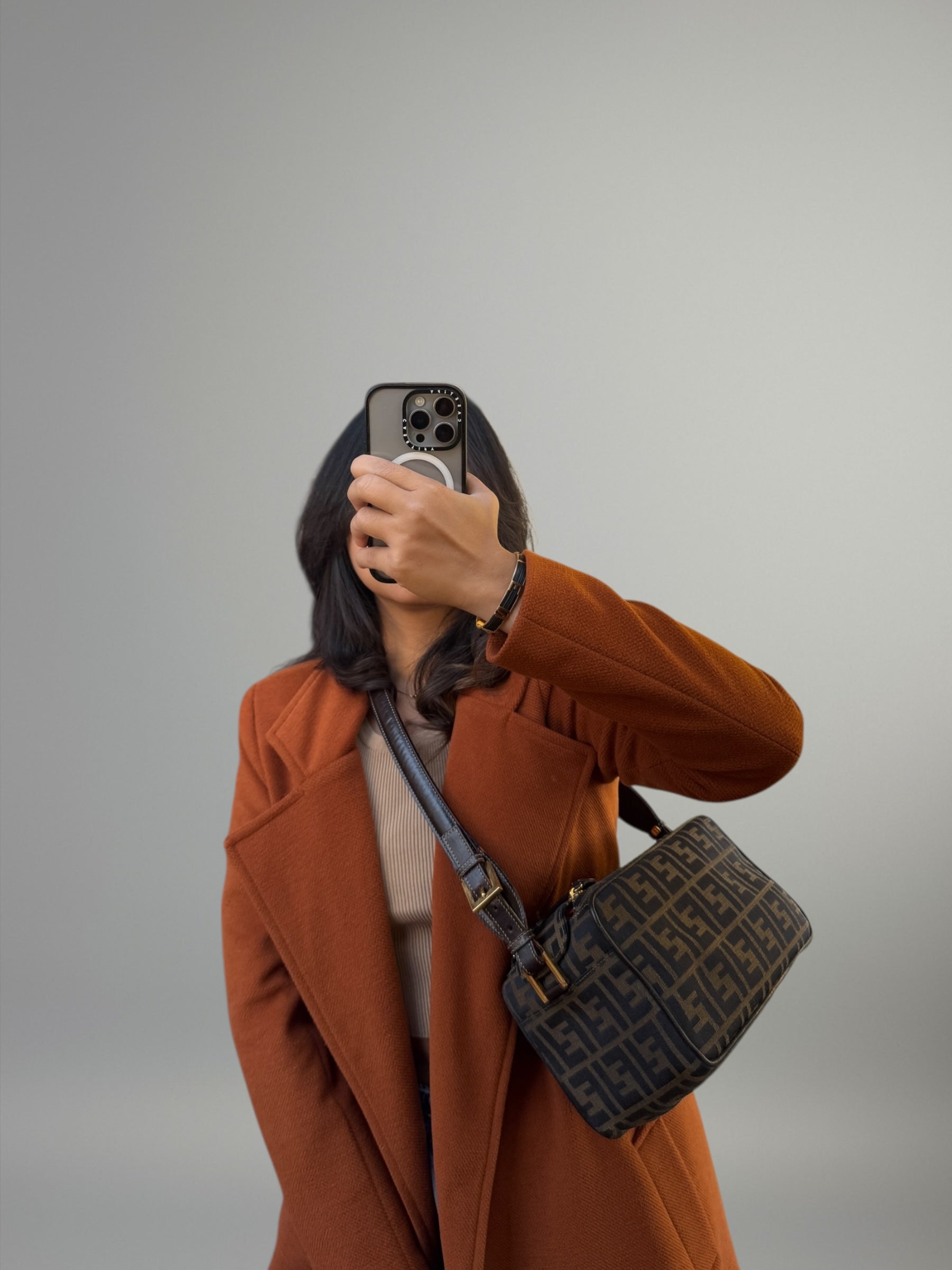 Fendi Shoulder Bag Monogram Zucca