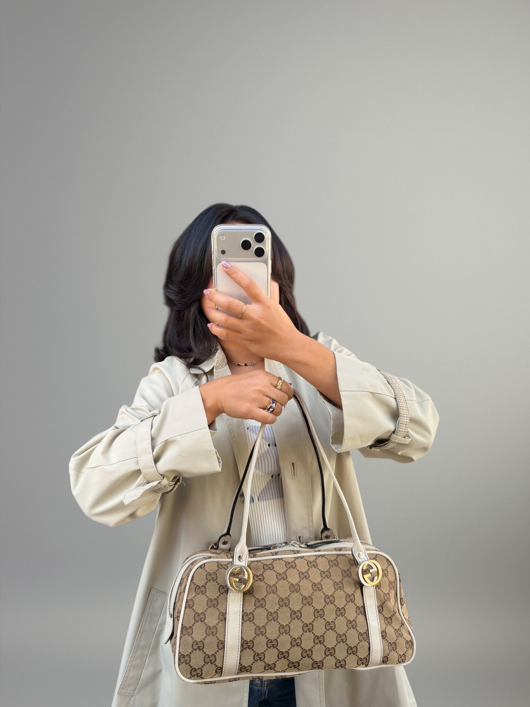 Gucci Bauletto Twins GG Canvas