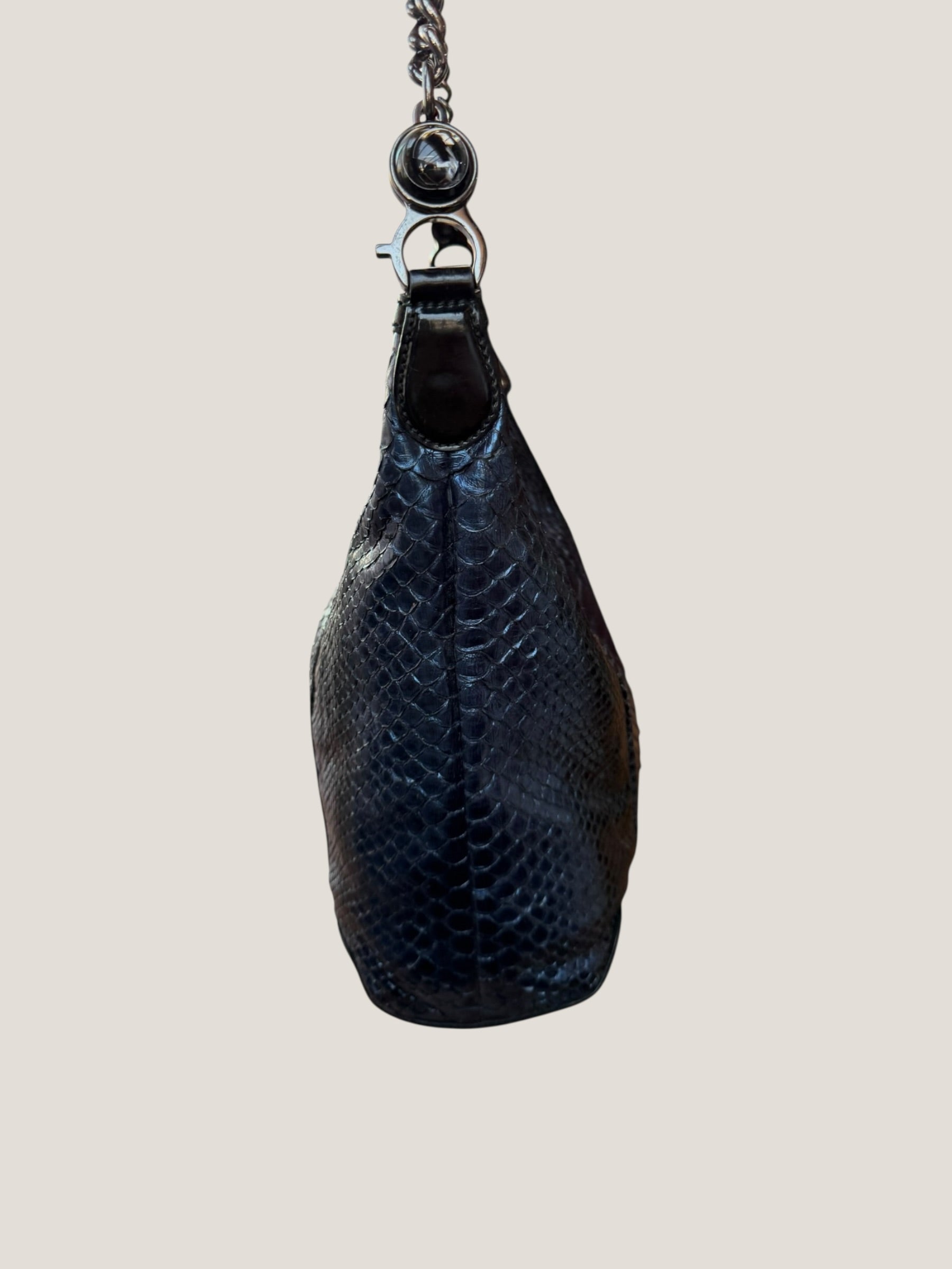 Gucci Galaxy Python Metallic Blue Hobo Bag
