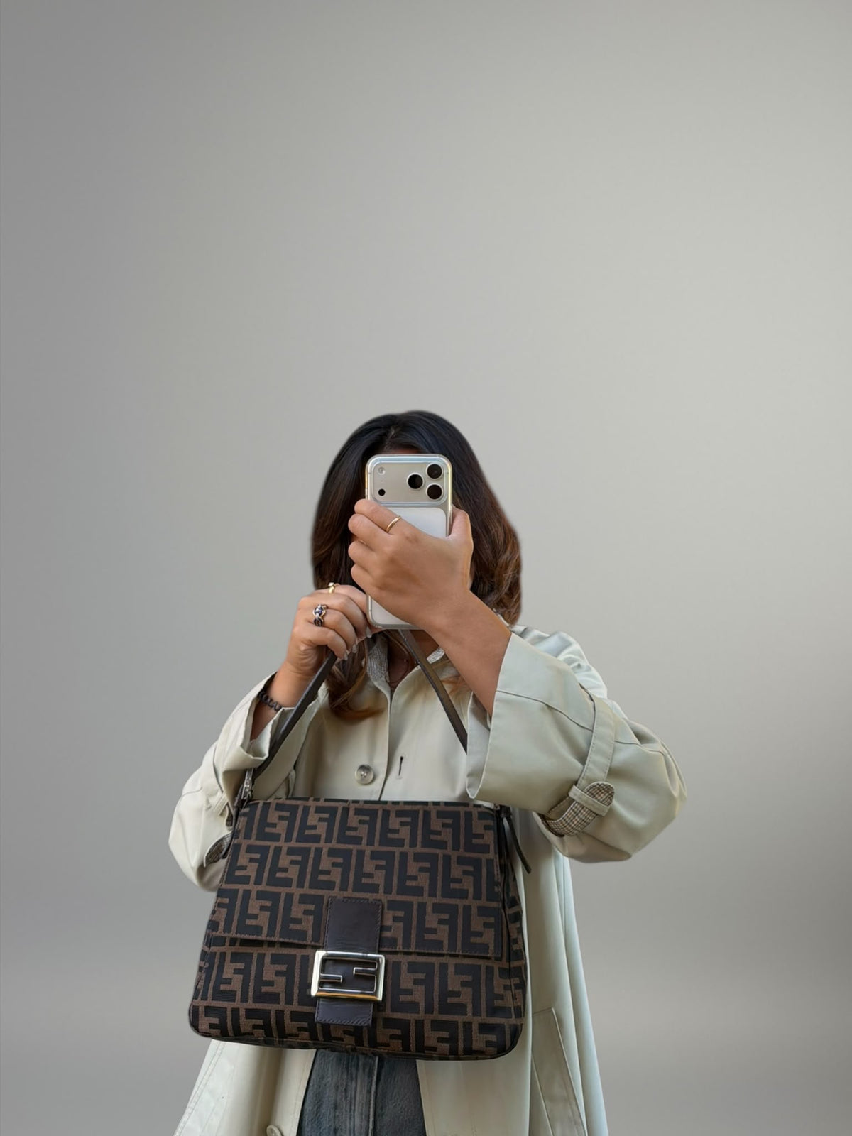Fendi Mamma Baguette Zucca