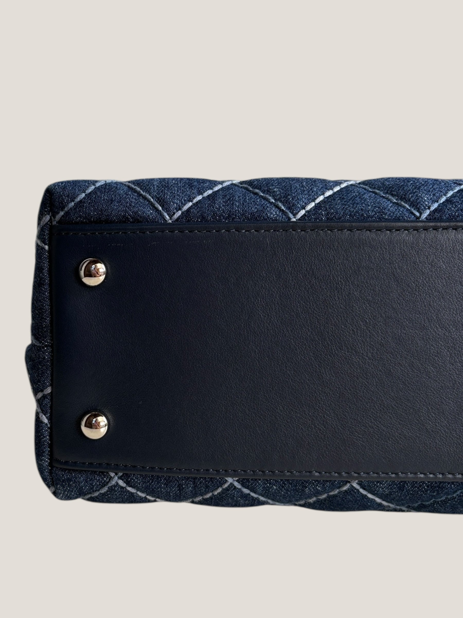 Chanel Coco Top Handle in denim trapuntato