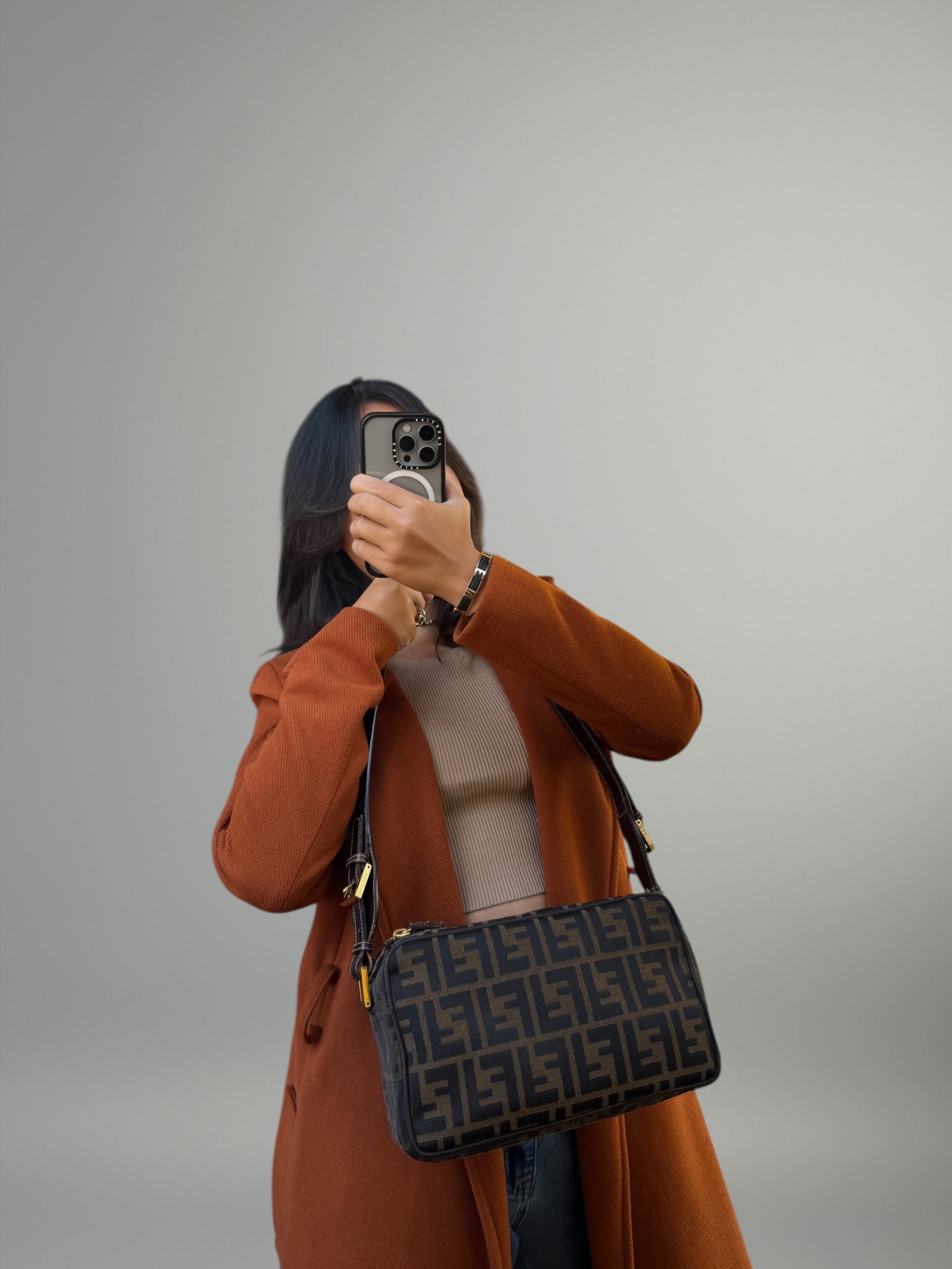 Fendi Shoulder Bag Monogram Zucca