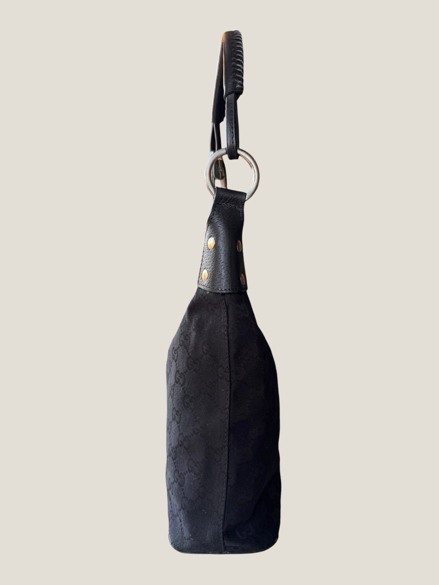 Gucci Black GG Canvas Hobo