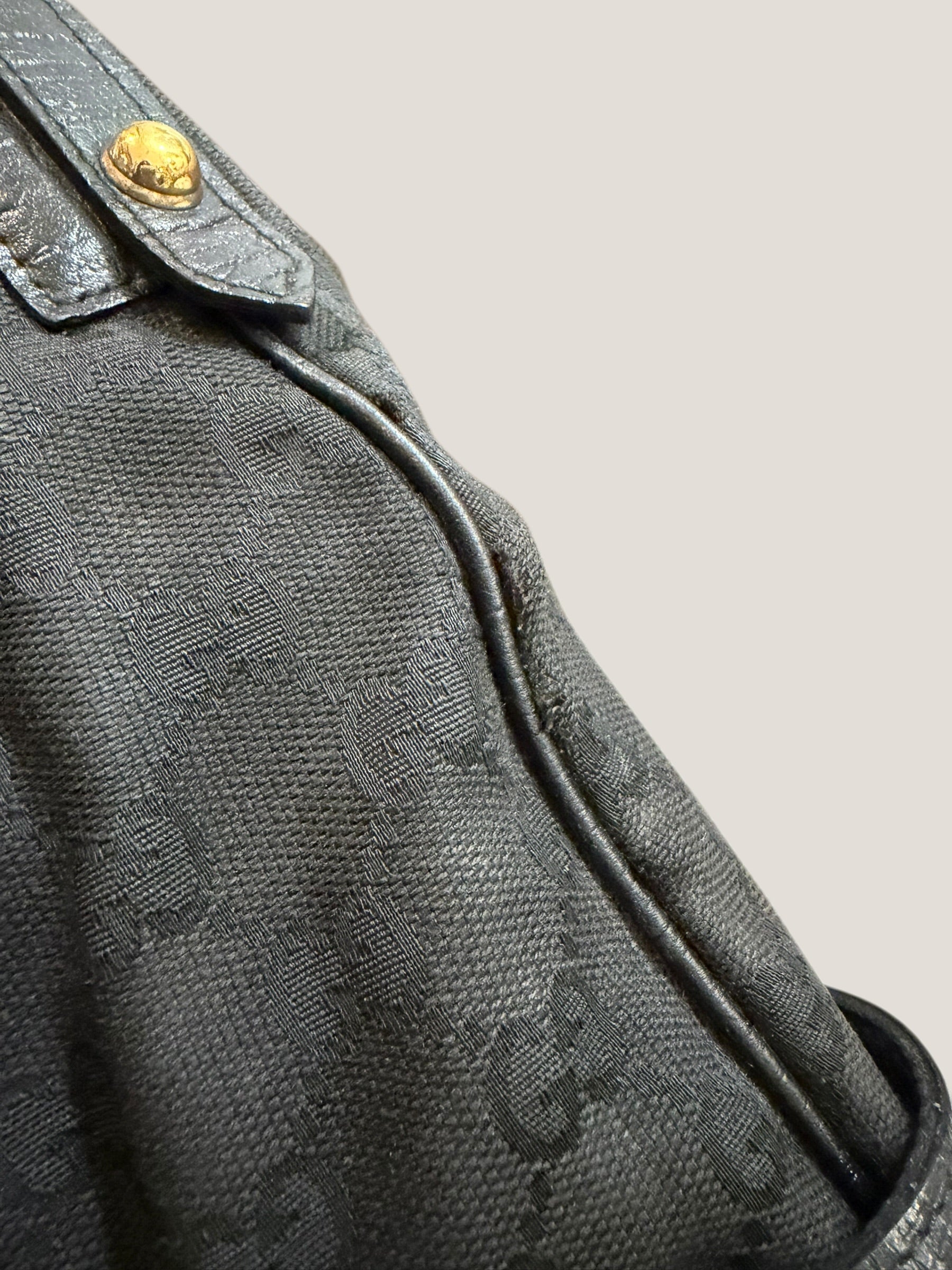 Gucci GG canvas nera Horsebit chain