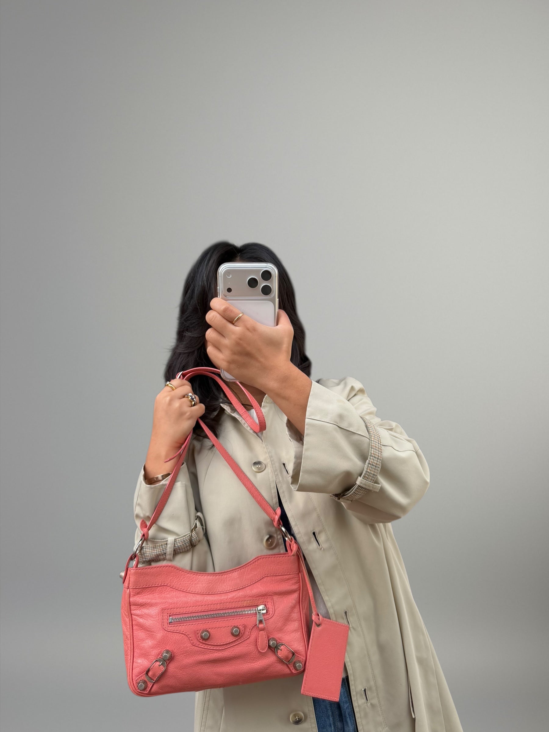 Balenciaga Hip in pelle rosa