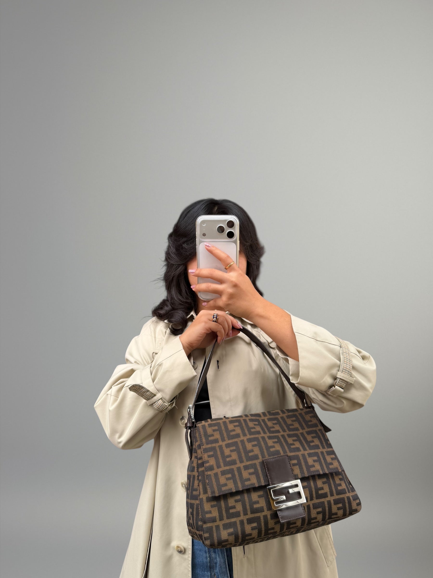 Fendi Mamma Baguette Zucca