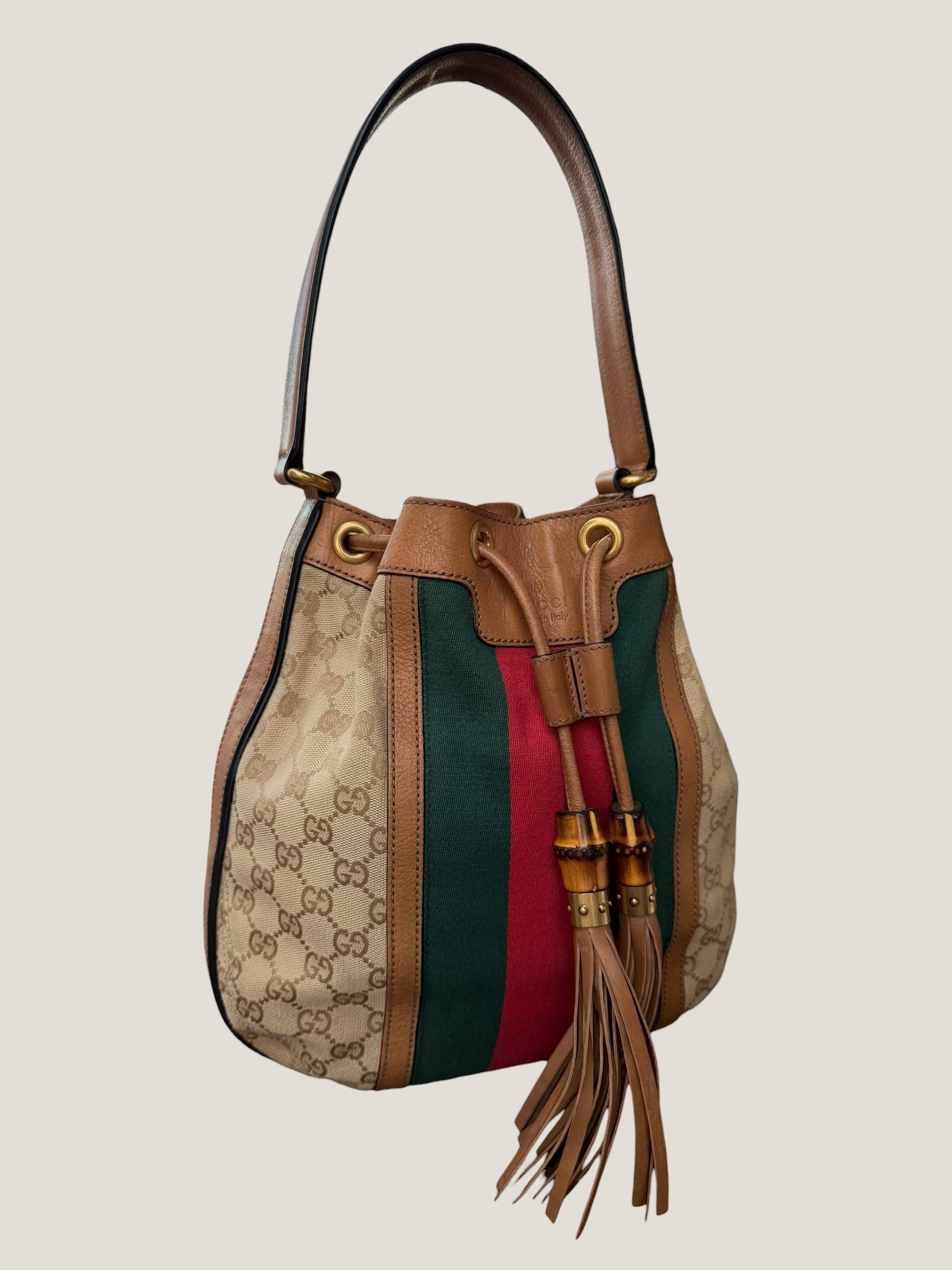 Gucci bucket GG con Web