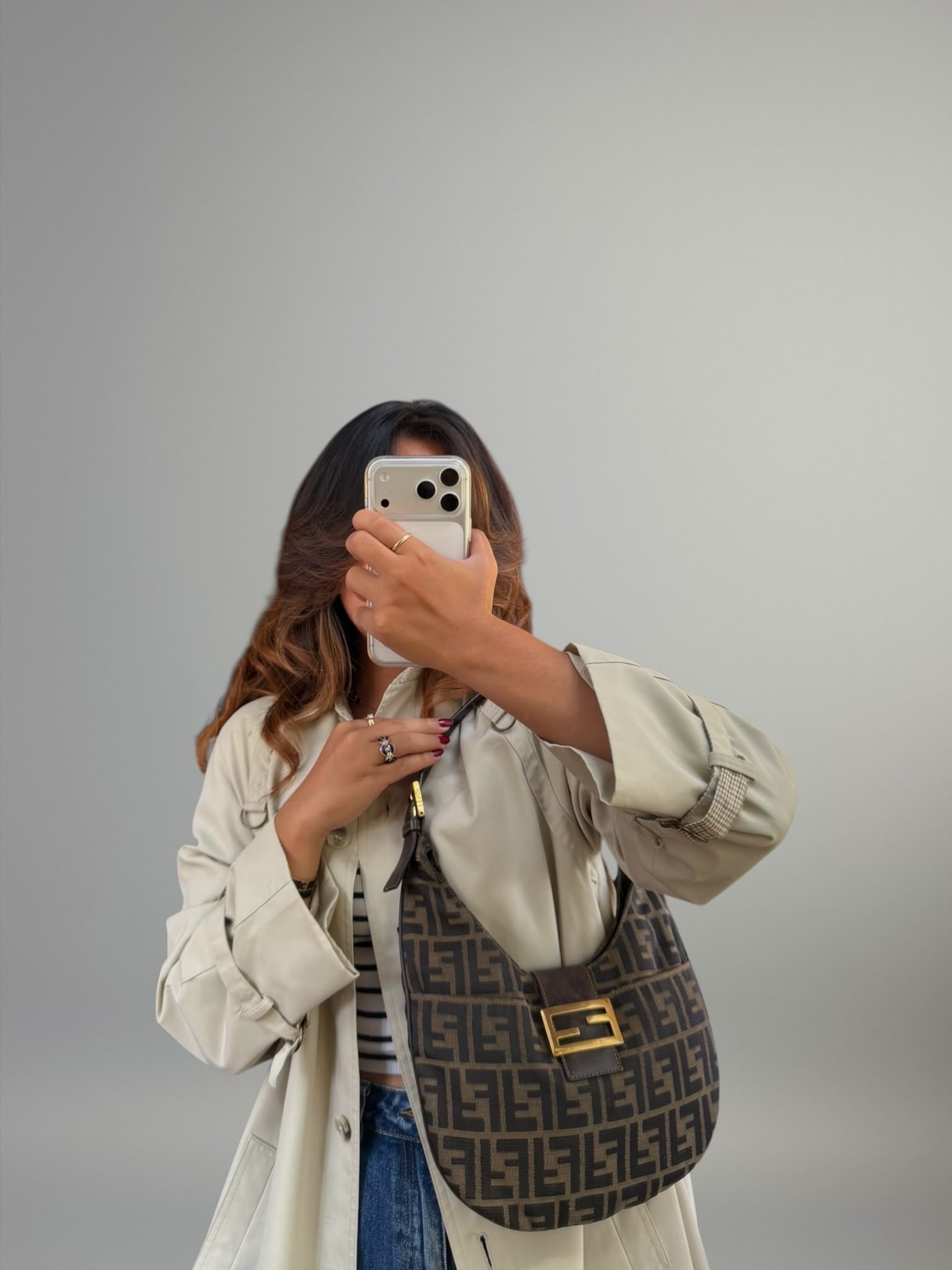 Fendi Baguette Zucca Hobo