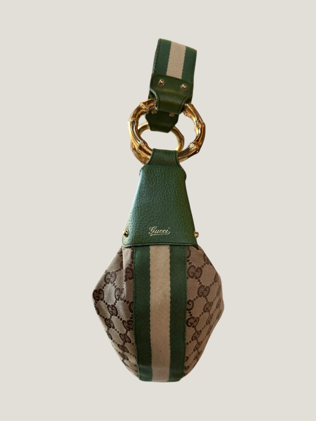 Gucci GG Canvas Hobo Bamboo