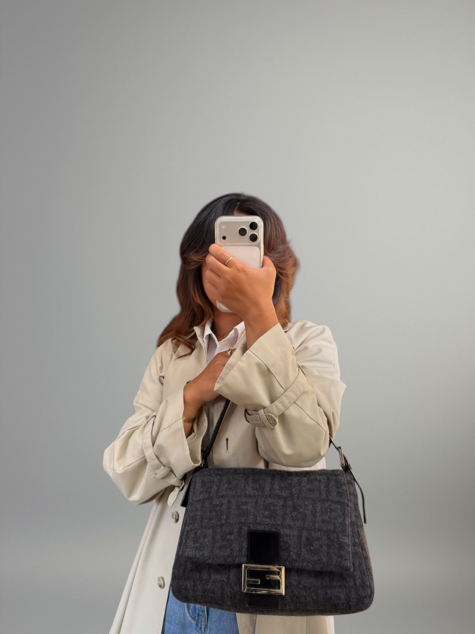 Fendi Mama Baguette FF Wool