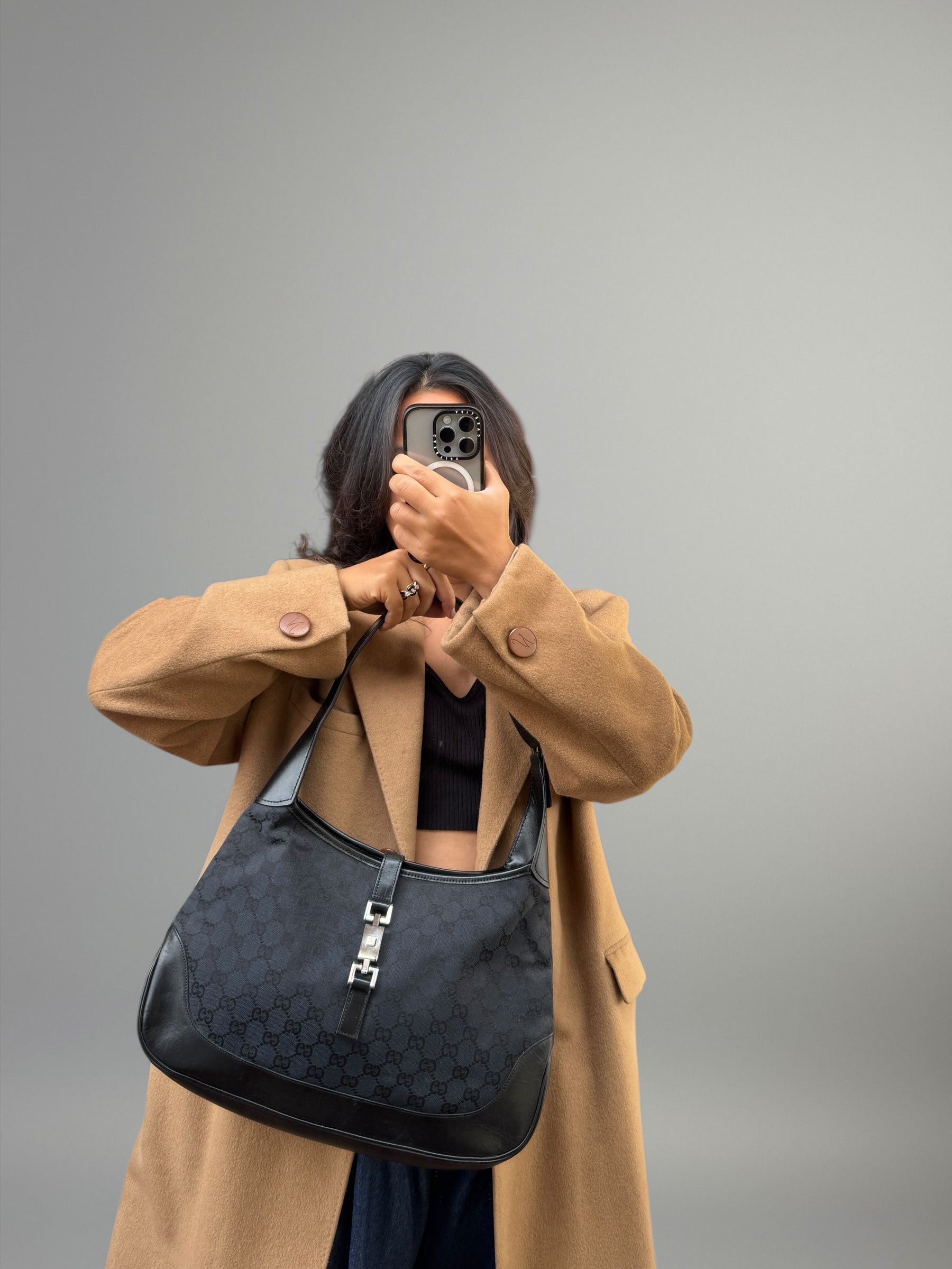 Gucci Jackie GG Canvas Nero