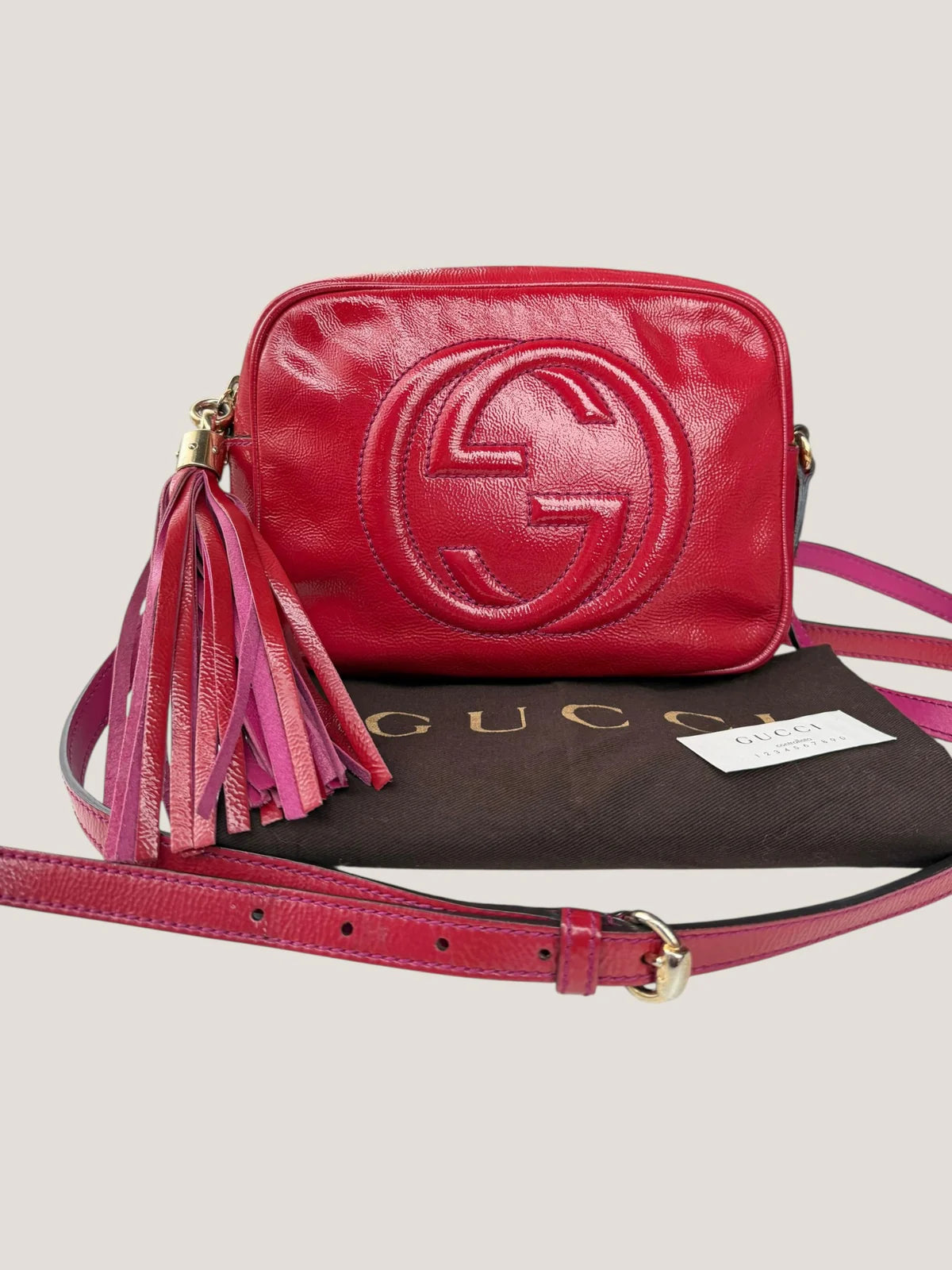 Gucci Soho Disco Vernice Rosso Fucsia