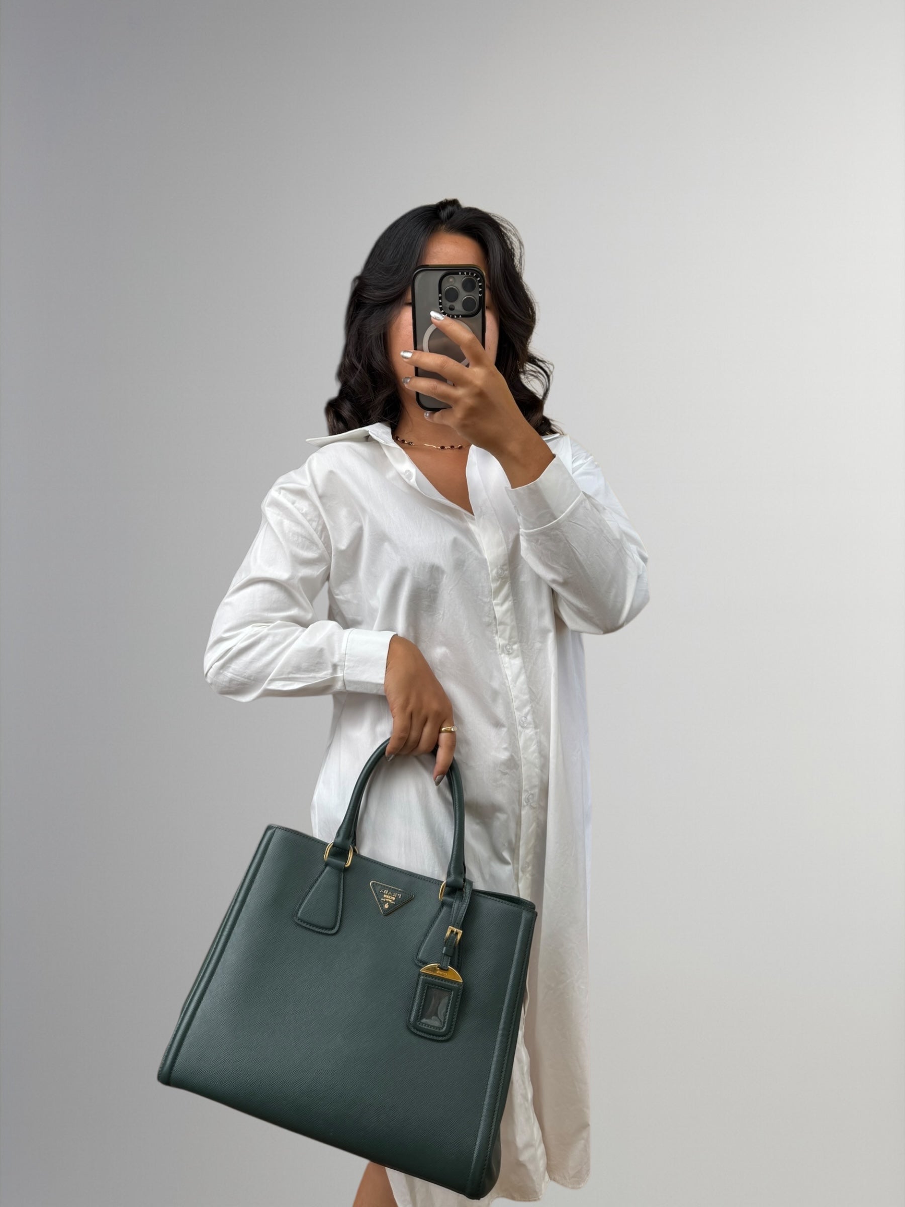 Prada Tote in Saffiano Leather – Verde Bosco
