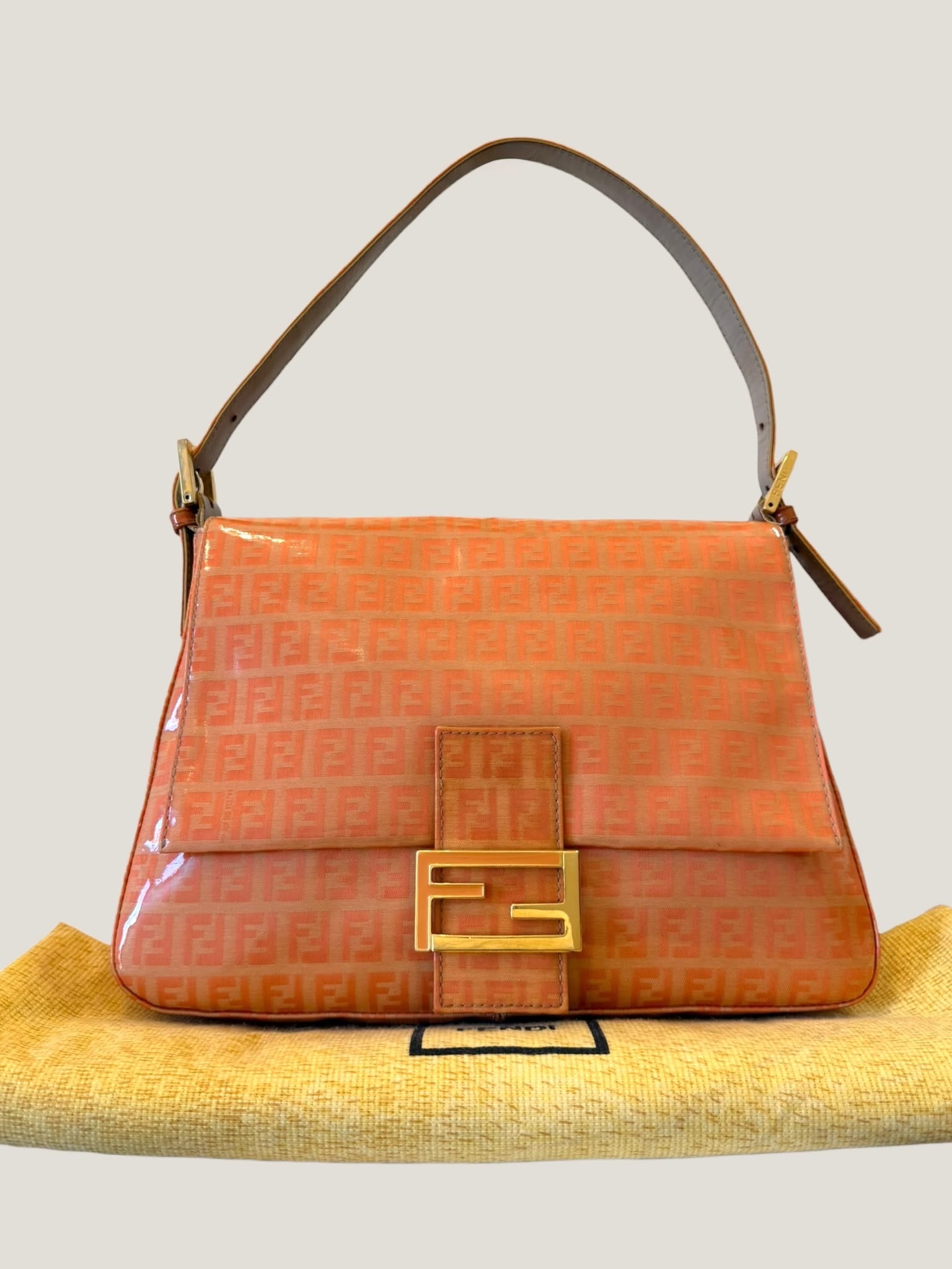 Fendi Mamma Baguette Zucchino Crystal