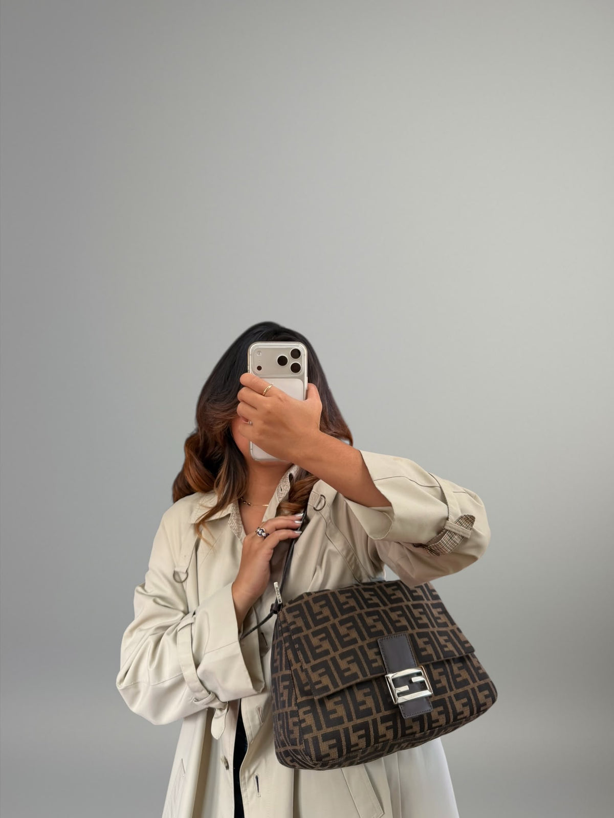 Fendi Mamma Baguette Zucca