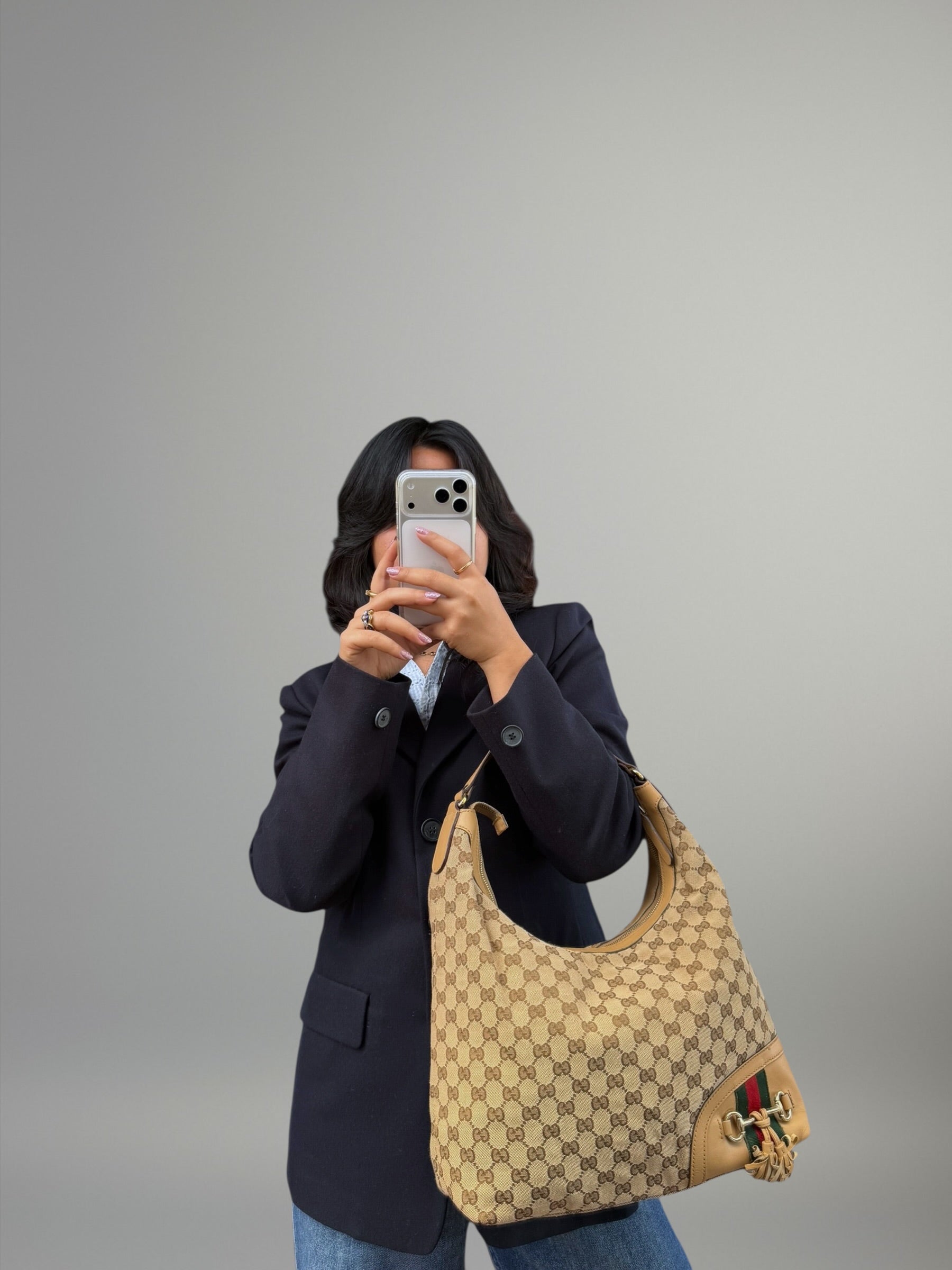 Gucci Hobo con Web e morsetto Horsebit
