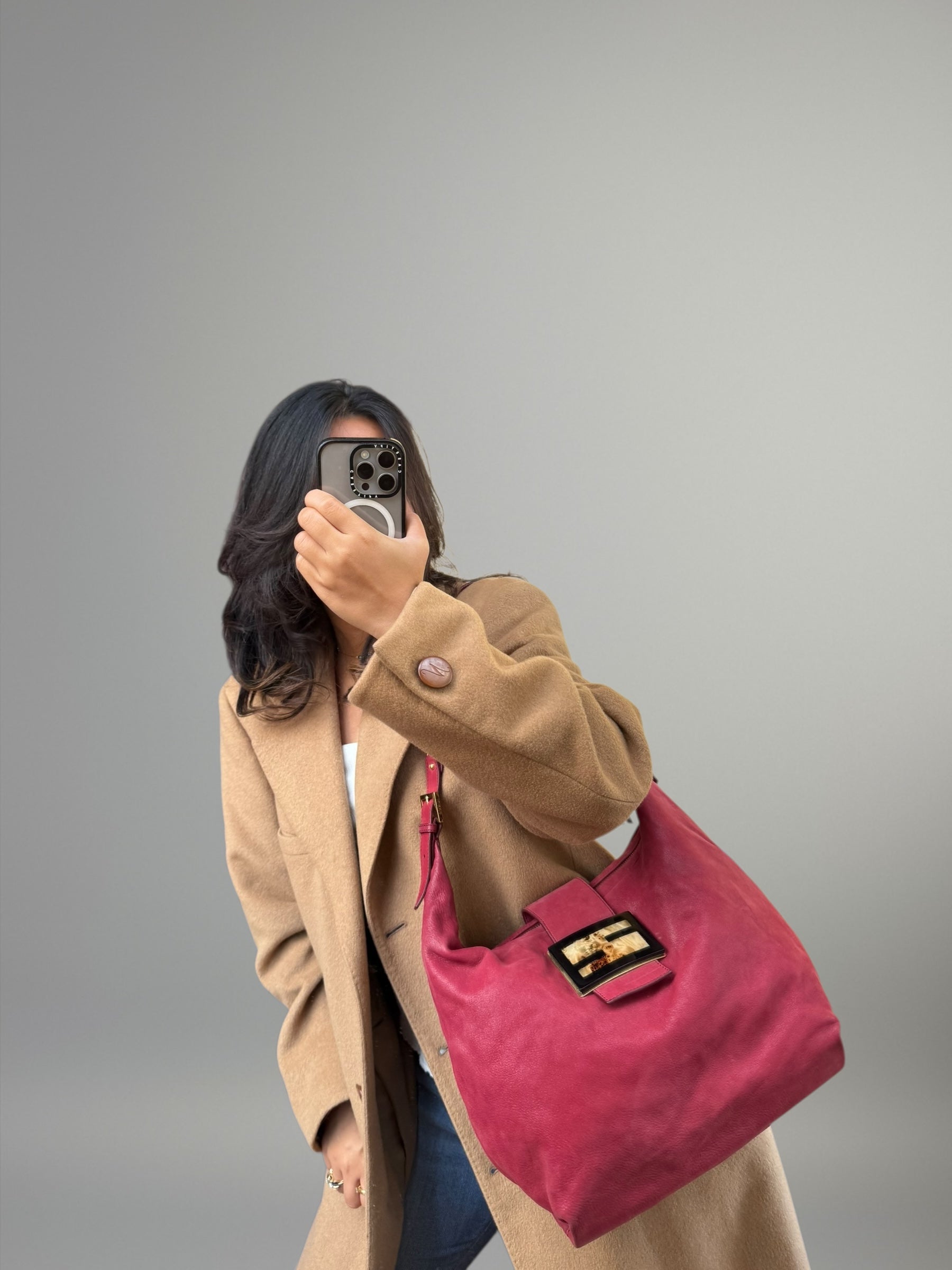 FENDI Baguette Hobo effetto shimmer