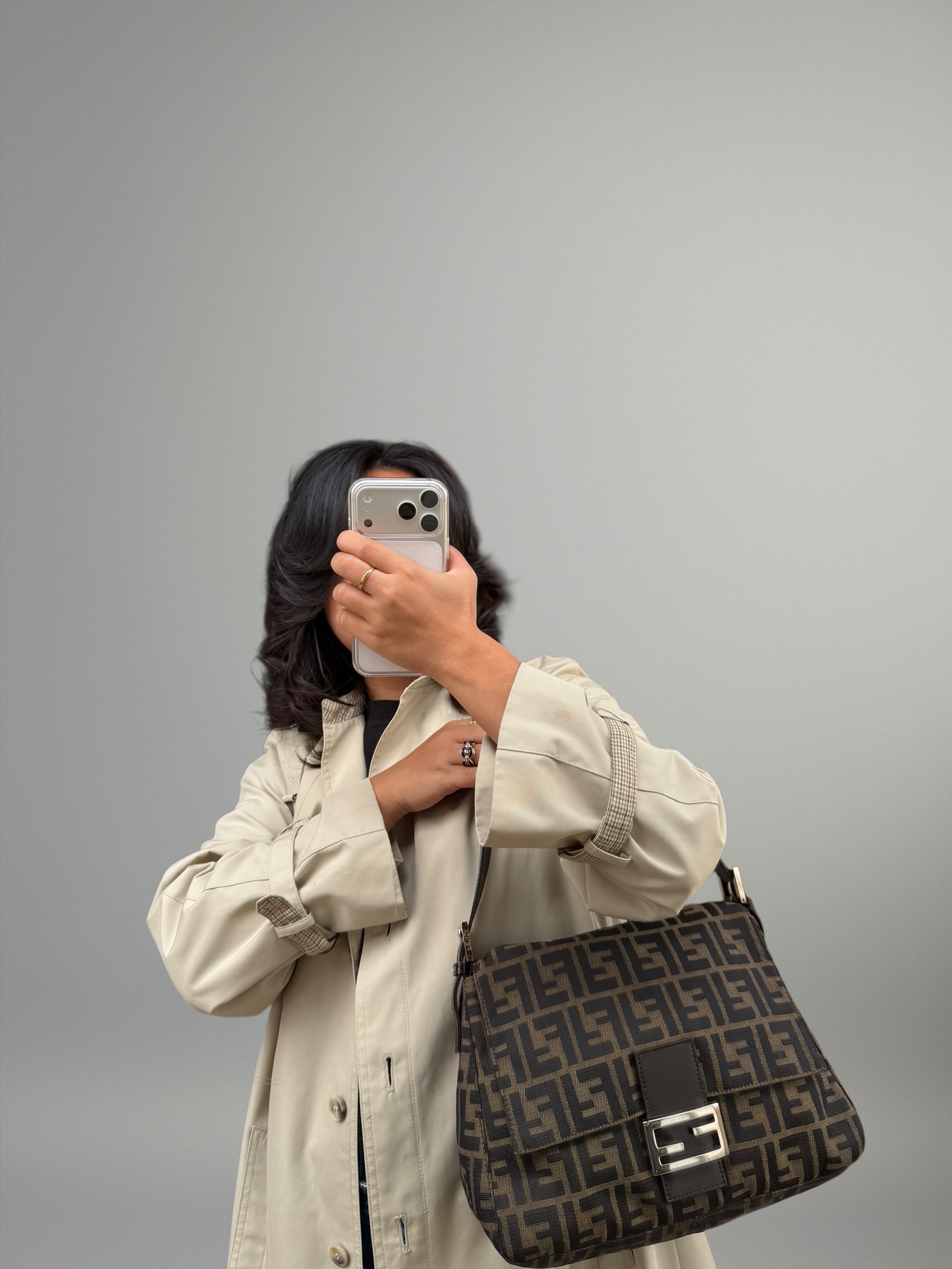 Fendi Mamma Baguette Zucca