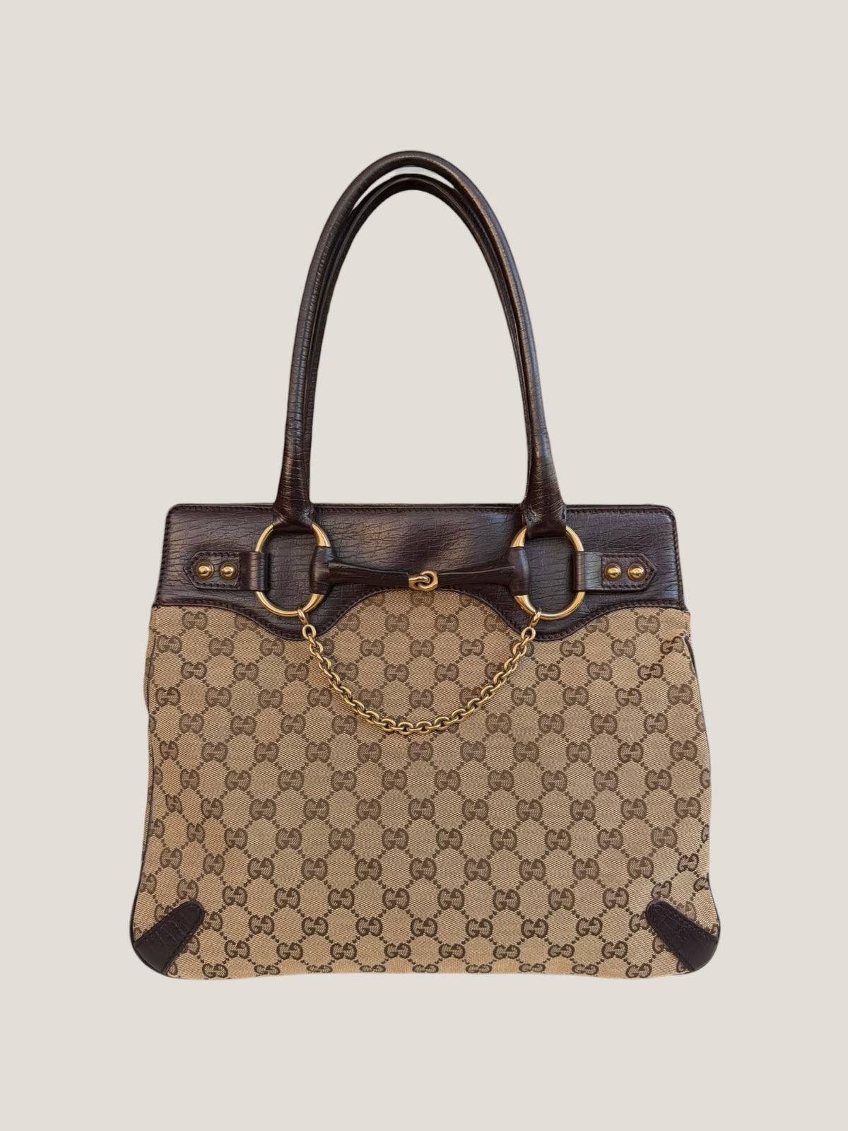 Gucci Horsebit Tote GG