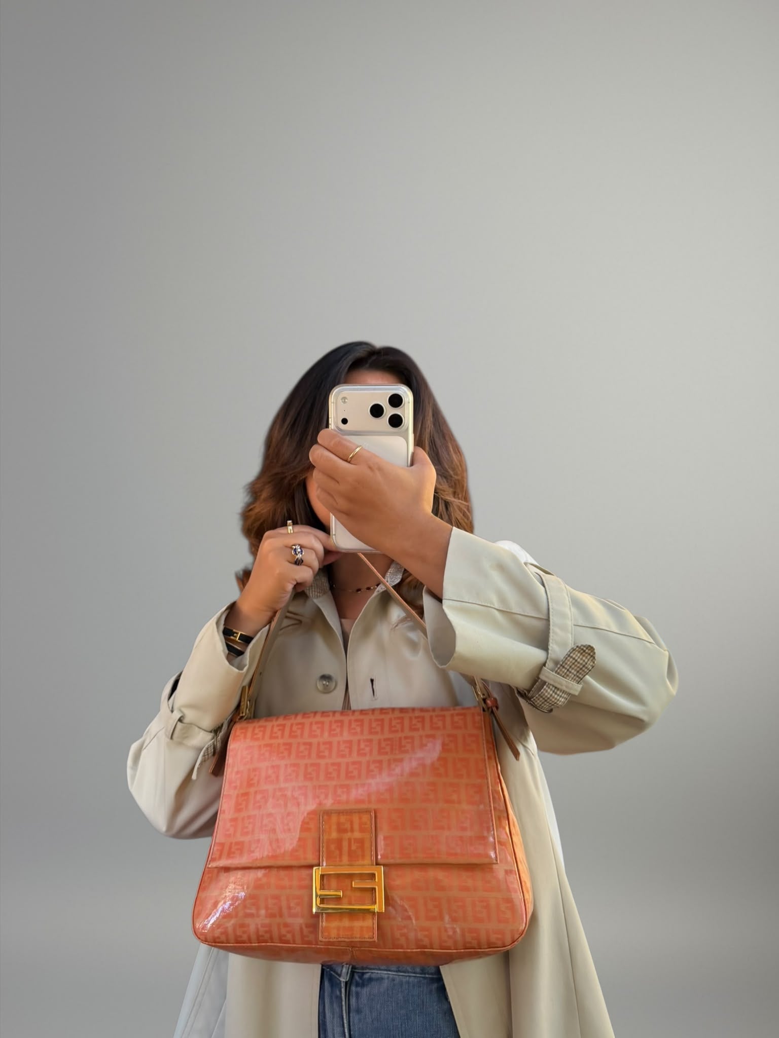Fendi Mamma Baguette Zucchino Crystal