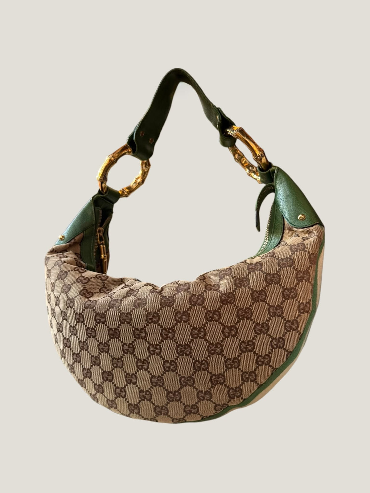 Gucci GG Canvas Hobo Bamboo