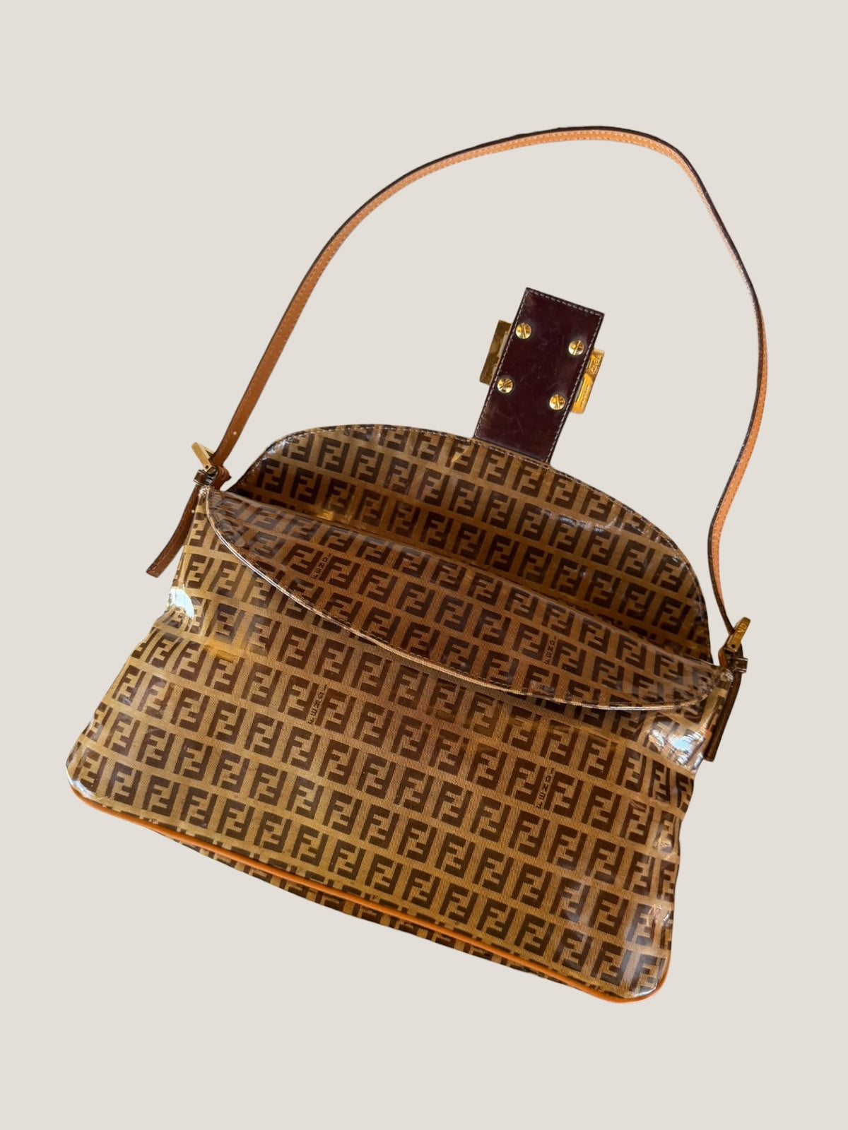 Fendi Zucchino Crystal Double Flap