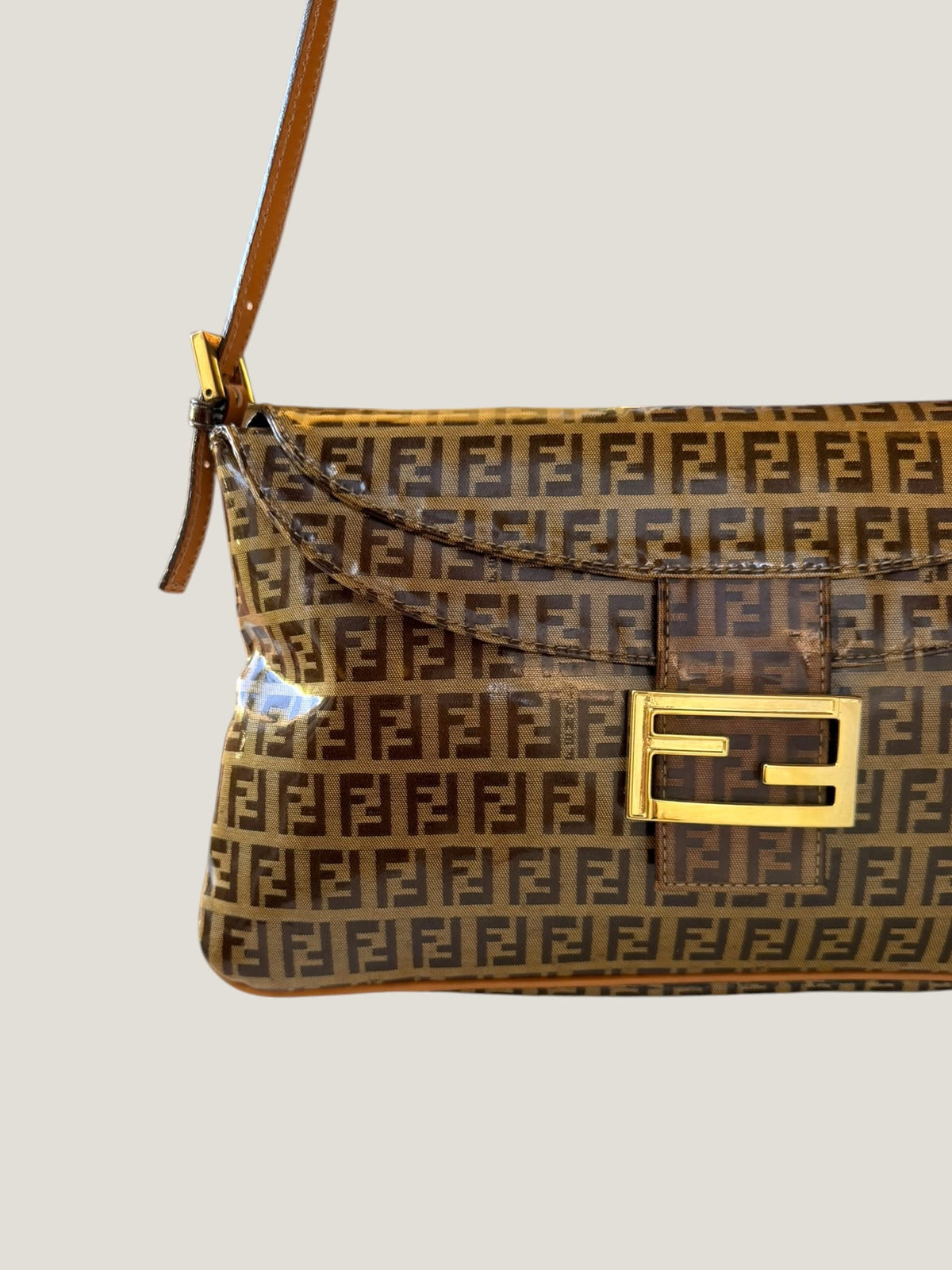Fendi Zucchino Crystal Double Flap