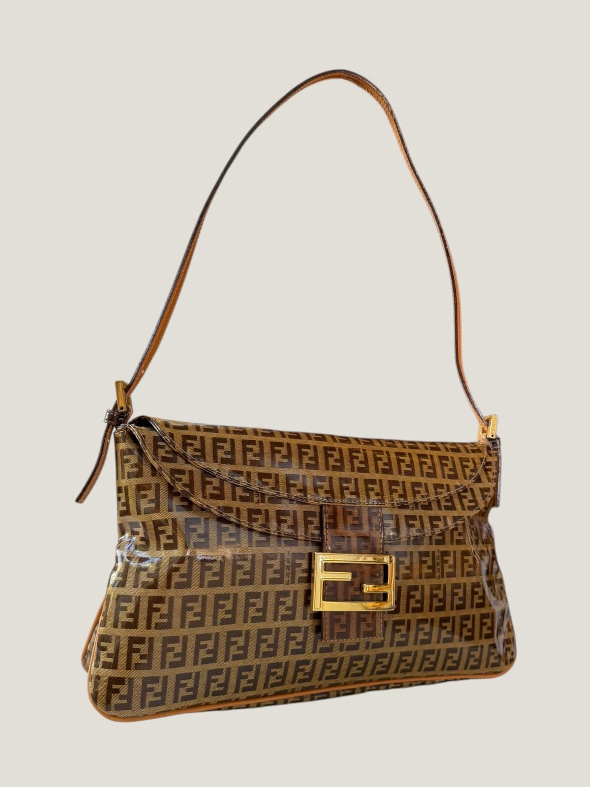 Fendi Zucchino Crystal Double Flap