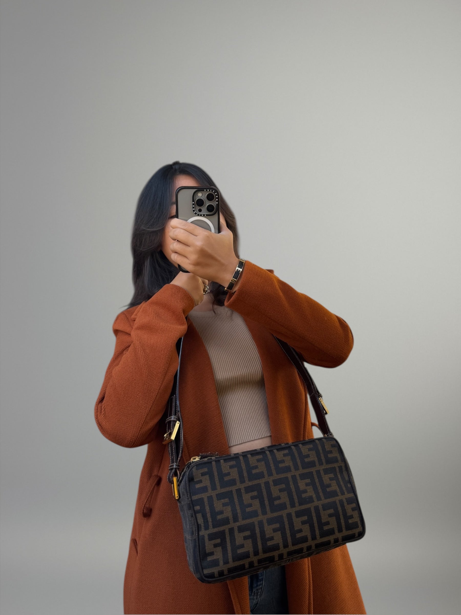 Fendi Shoulder Bag Monogram Zucca