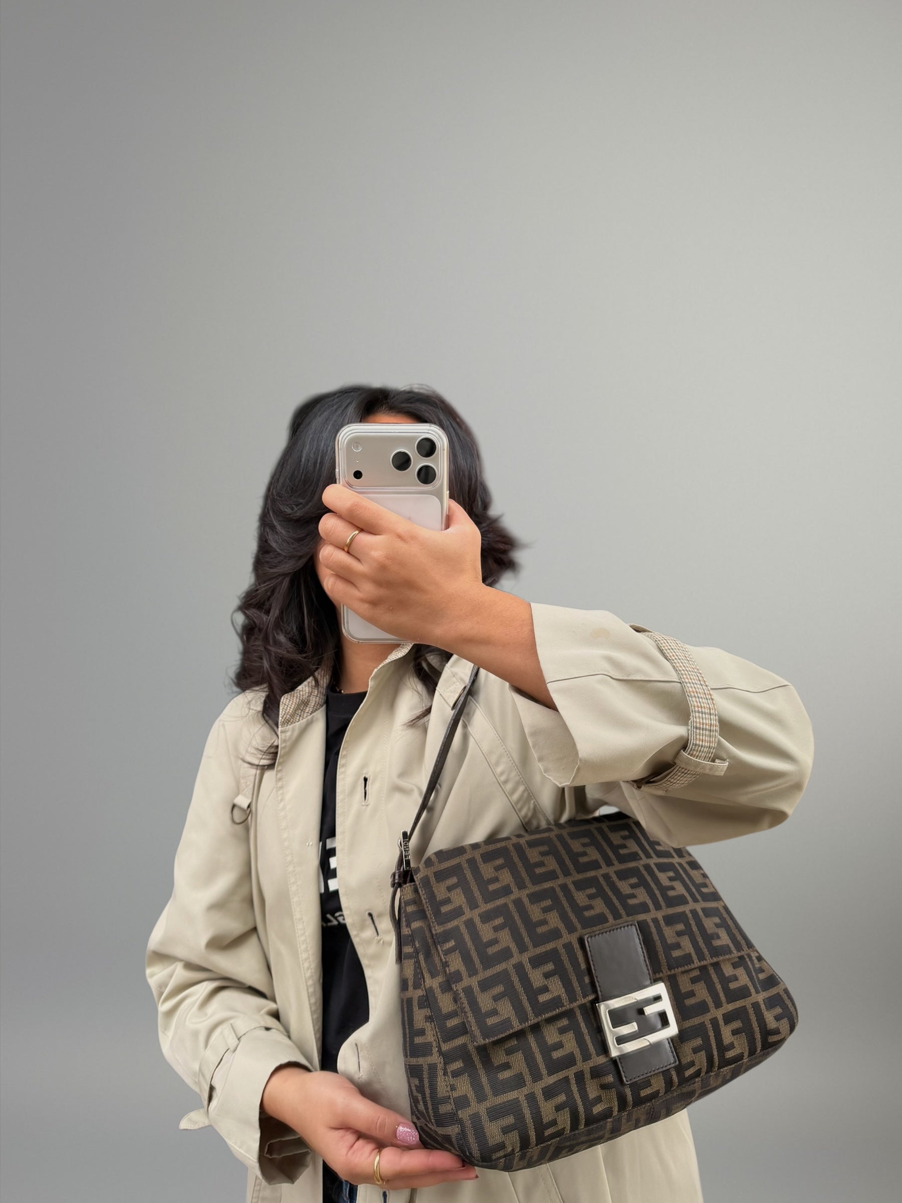 Fendi Mamma Baguette Zucca