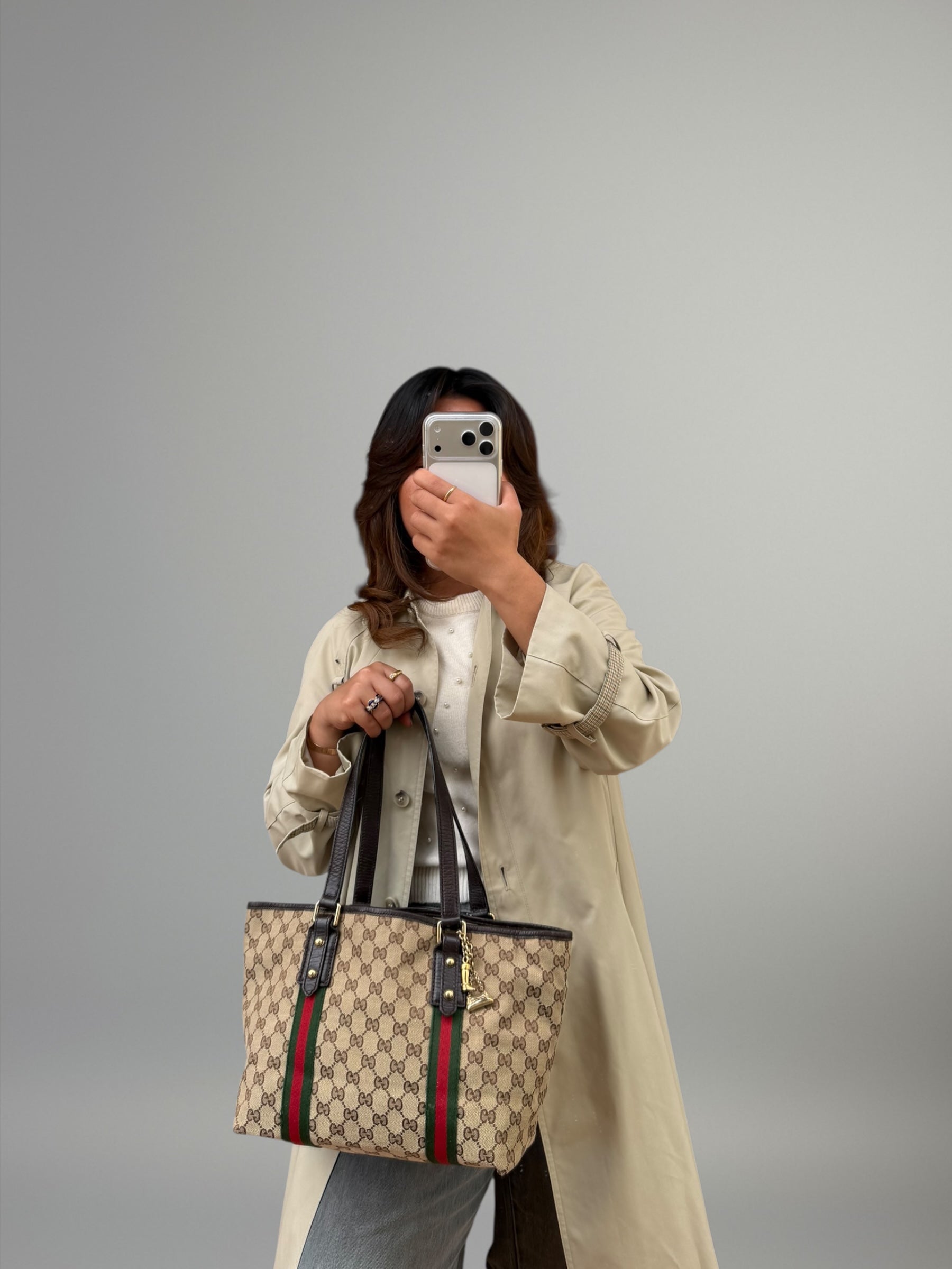 Gucci Tote GG Canvas Sherry Line