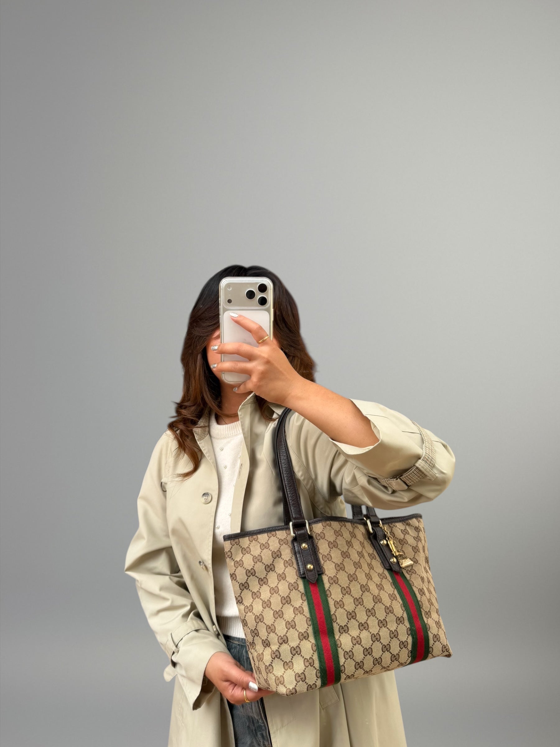 Gucci Tote GG Canvas Sherry Line