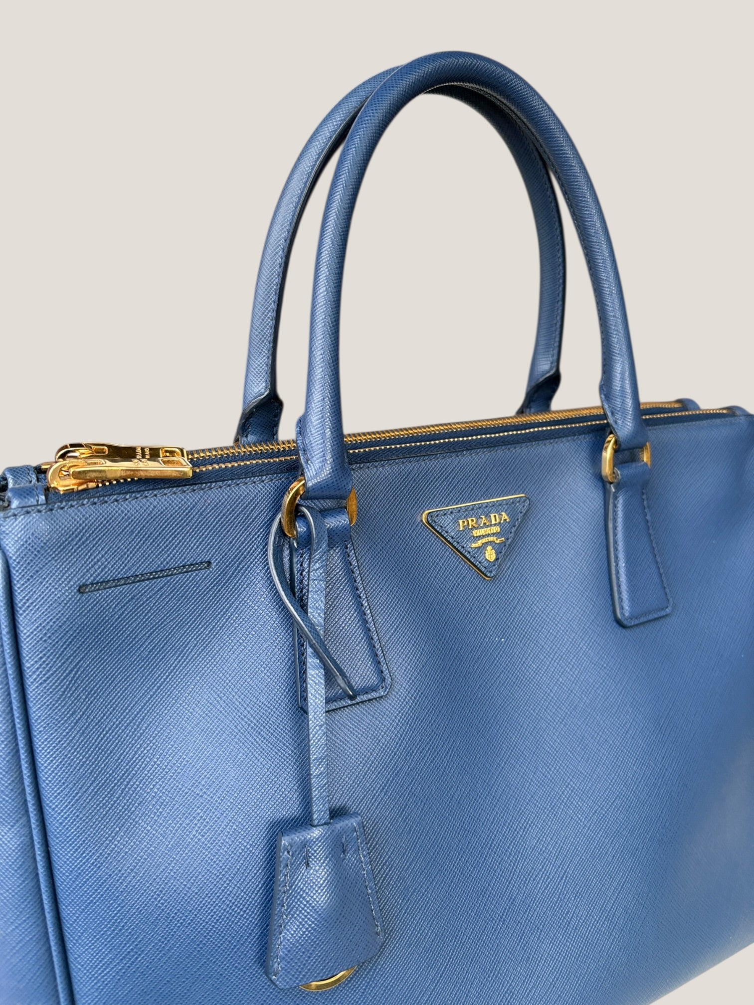 Prada Galleria Large Blu
