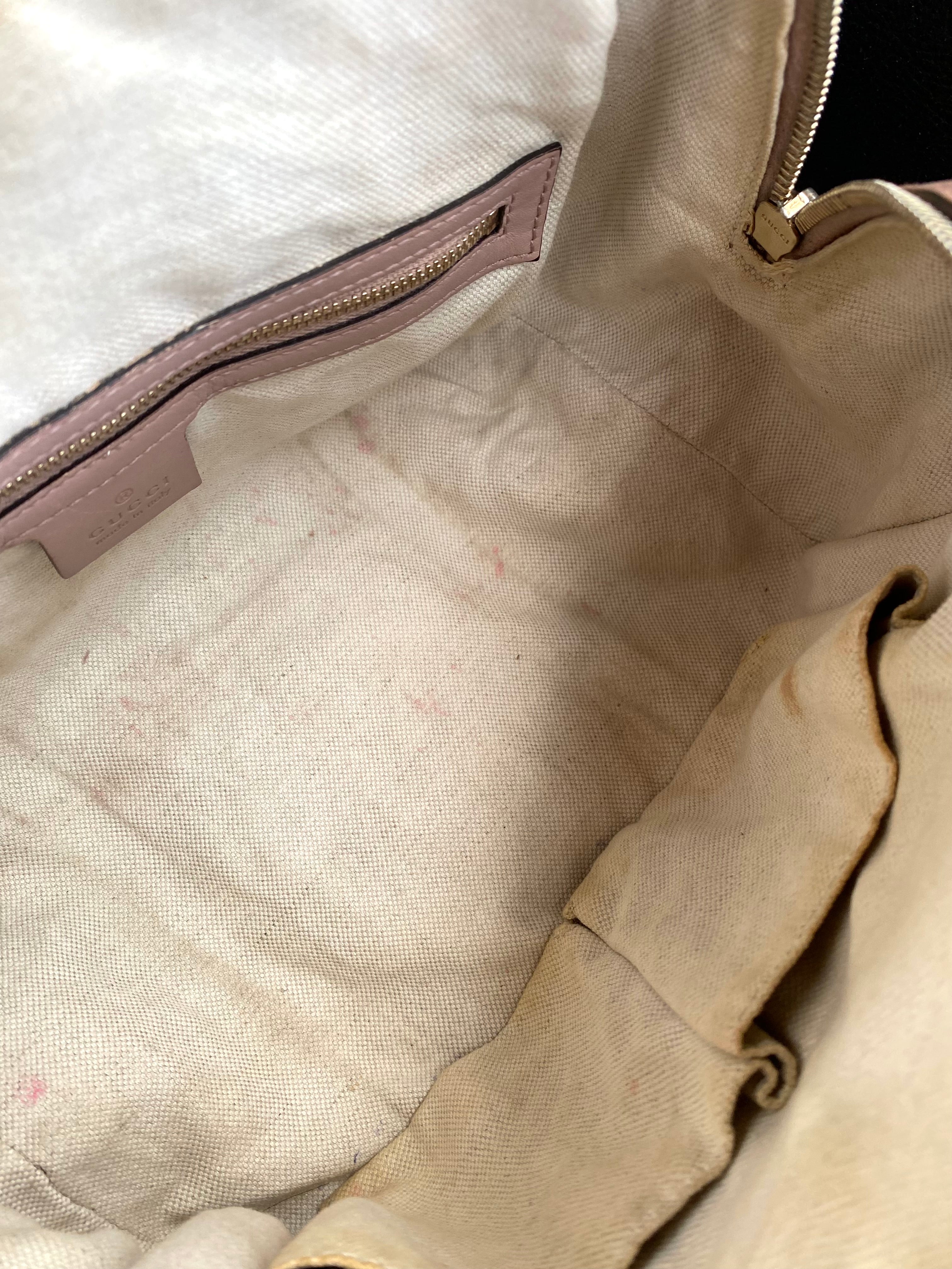 Gucci Bauletto Mini in canvas GG e righe pastello