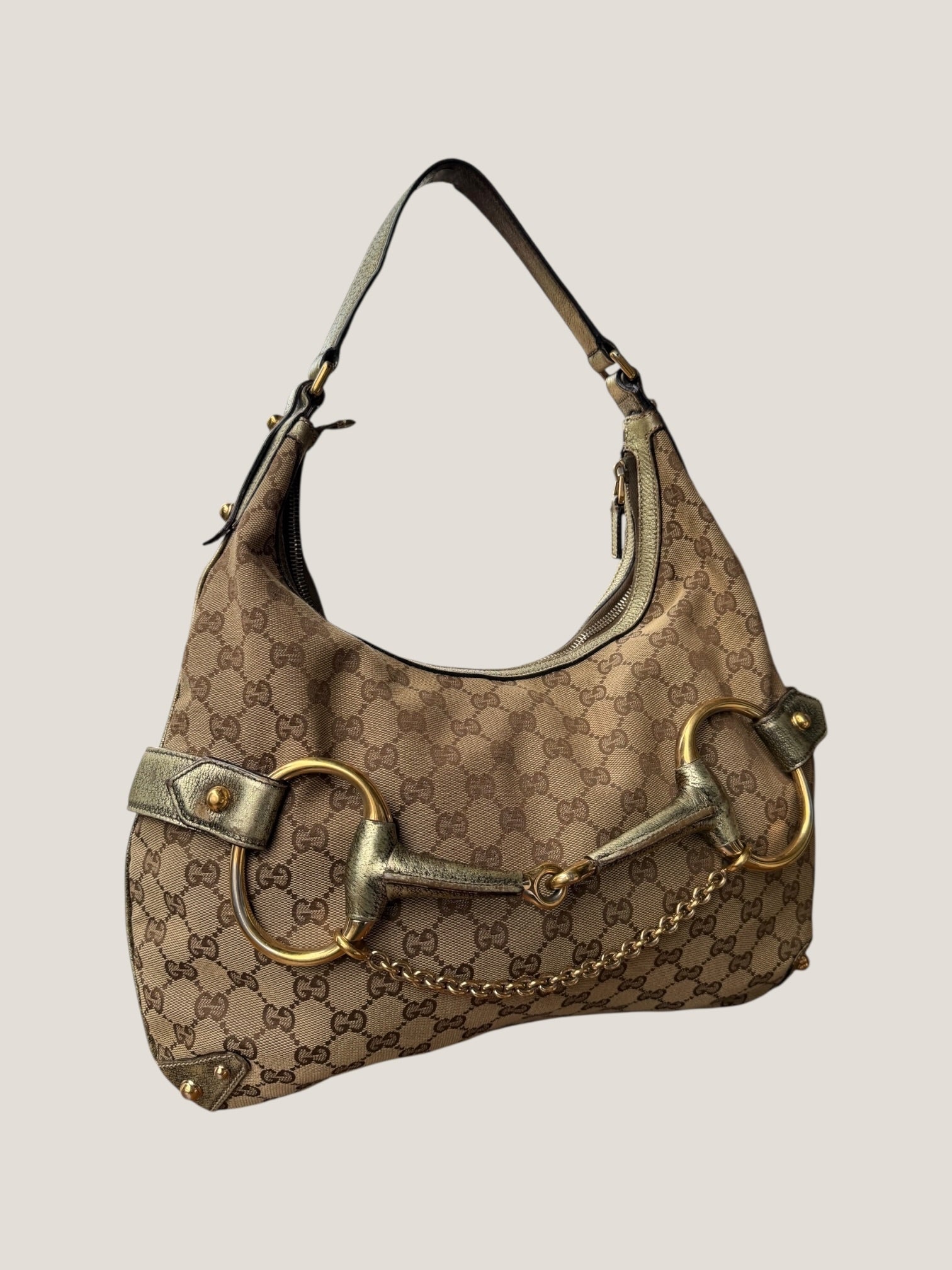 Gucci Hobo Horsebit Metallizzata
