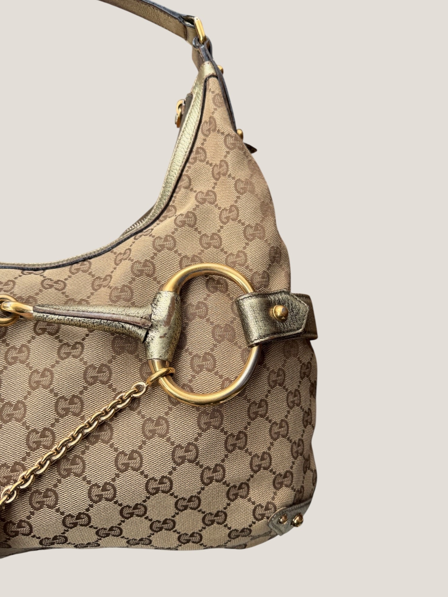 Gucci Hobo Horsebit Metallizzata