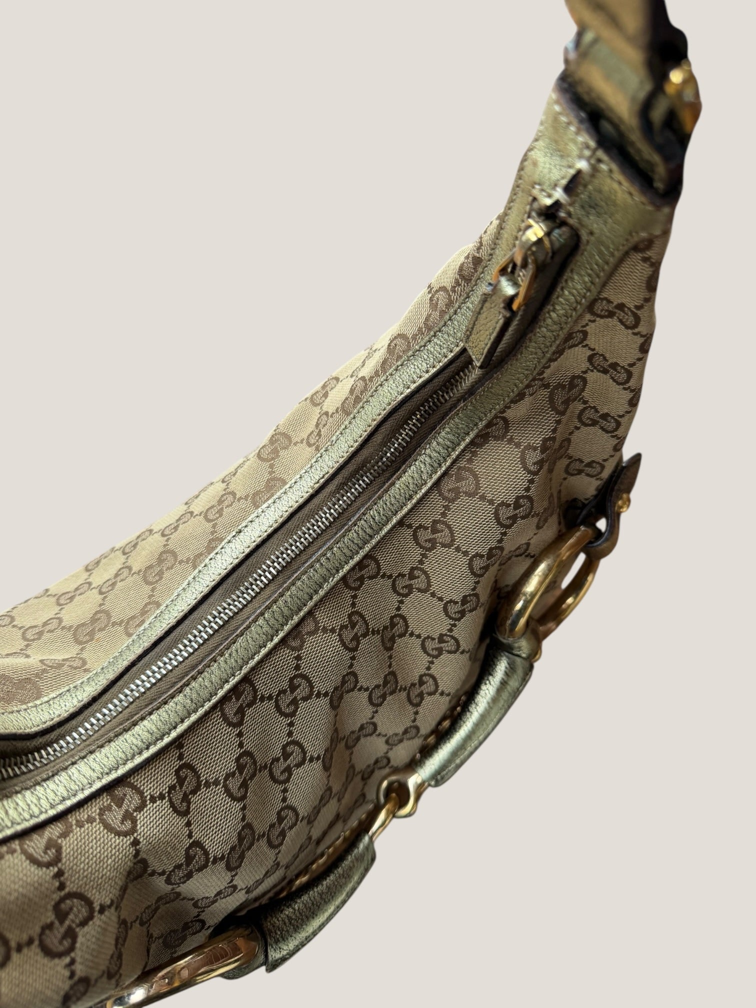 Gucci Hobo Horsebit Metallizzata