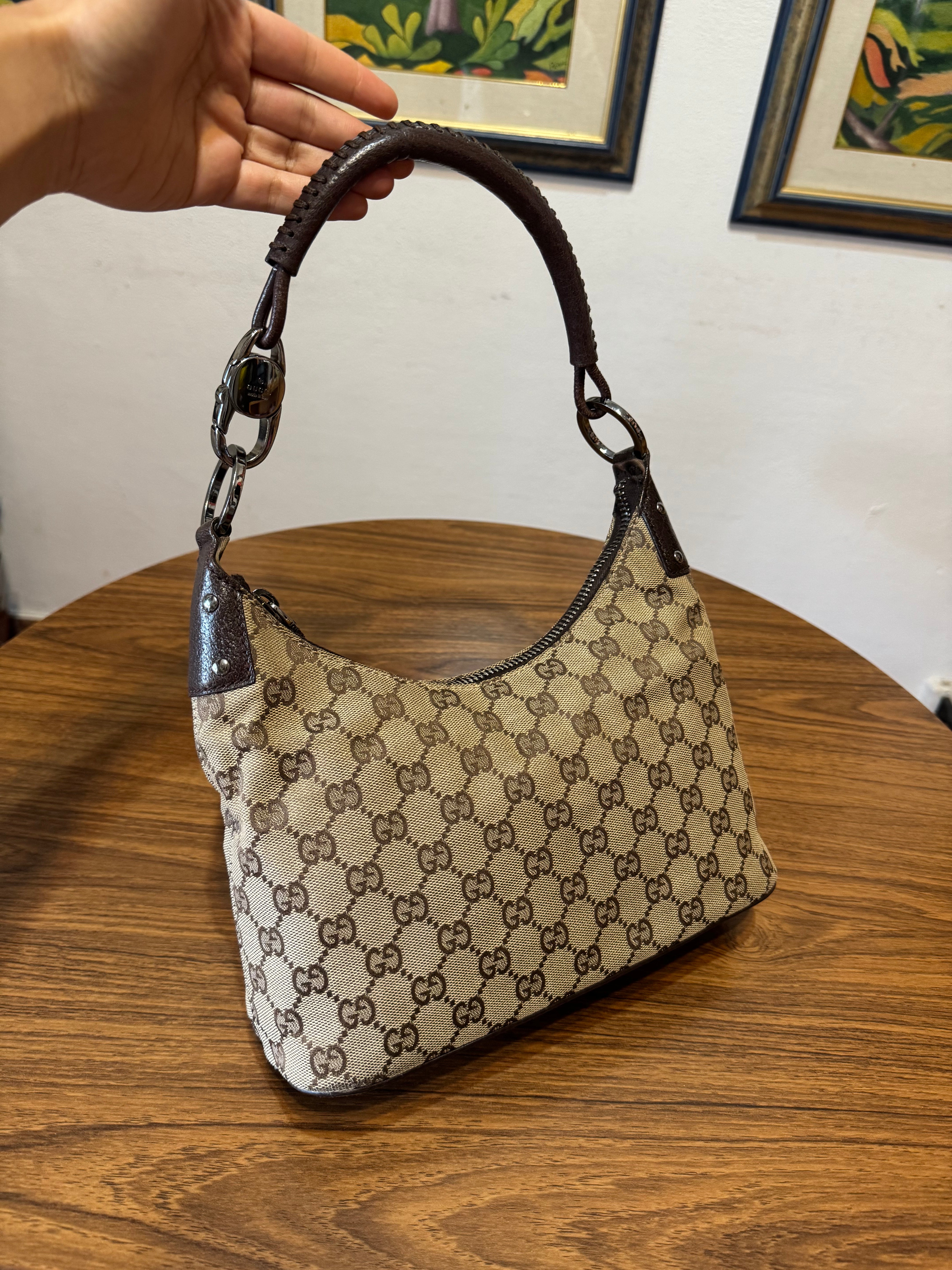 Gucci beige GG Small Hobo