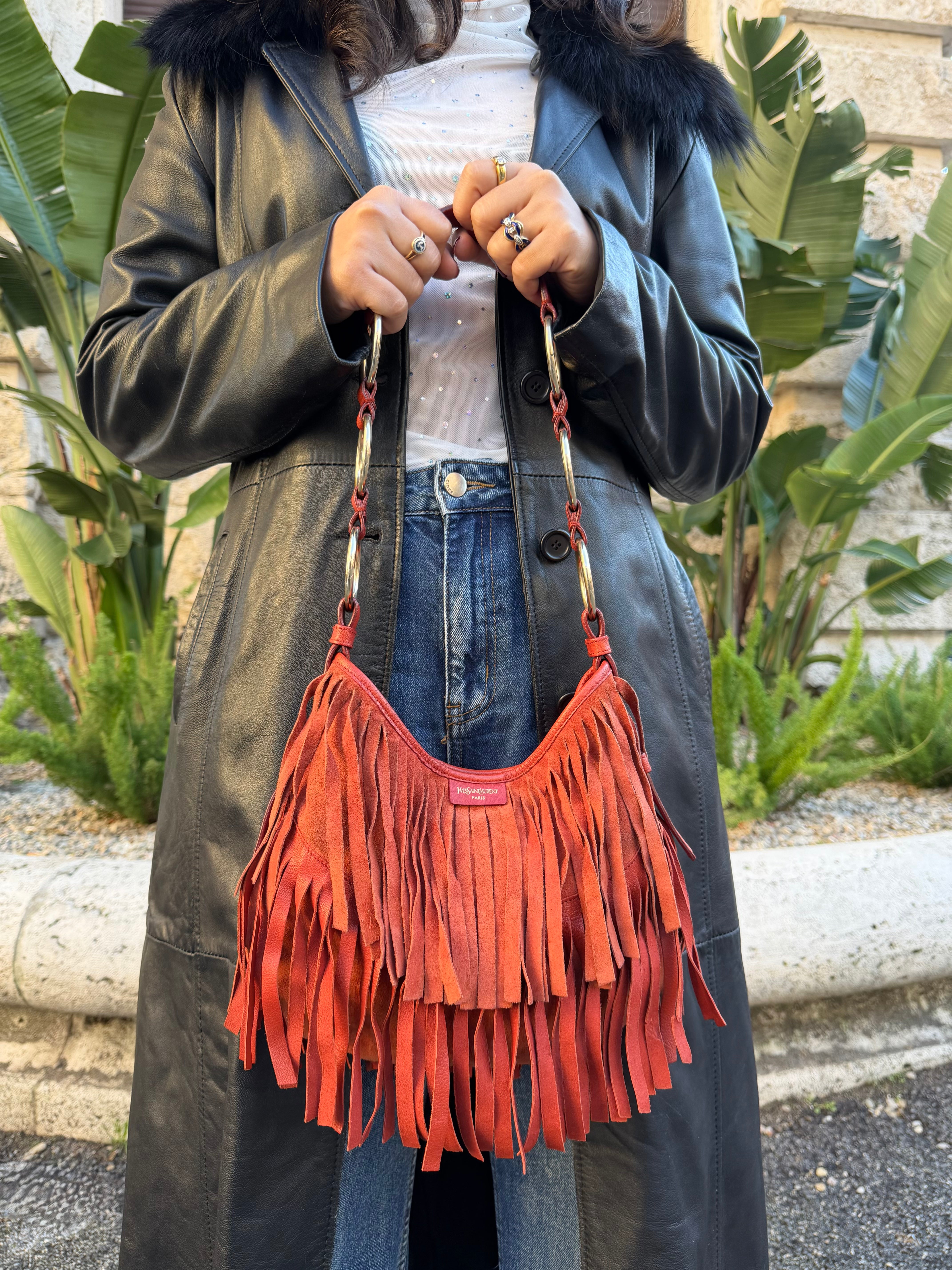 Yves Saint Laurent suede boheme fringe