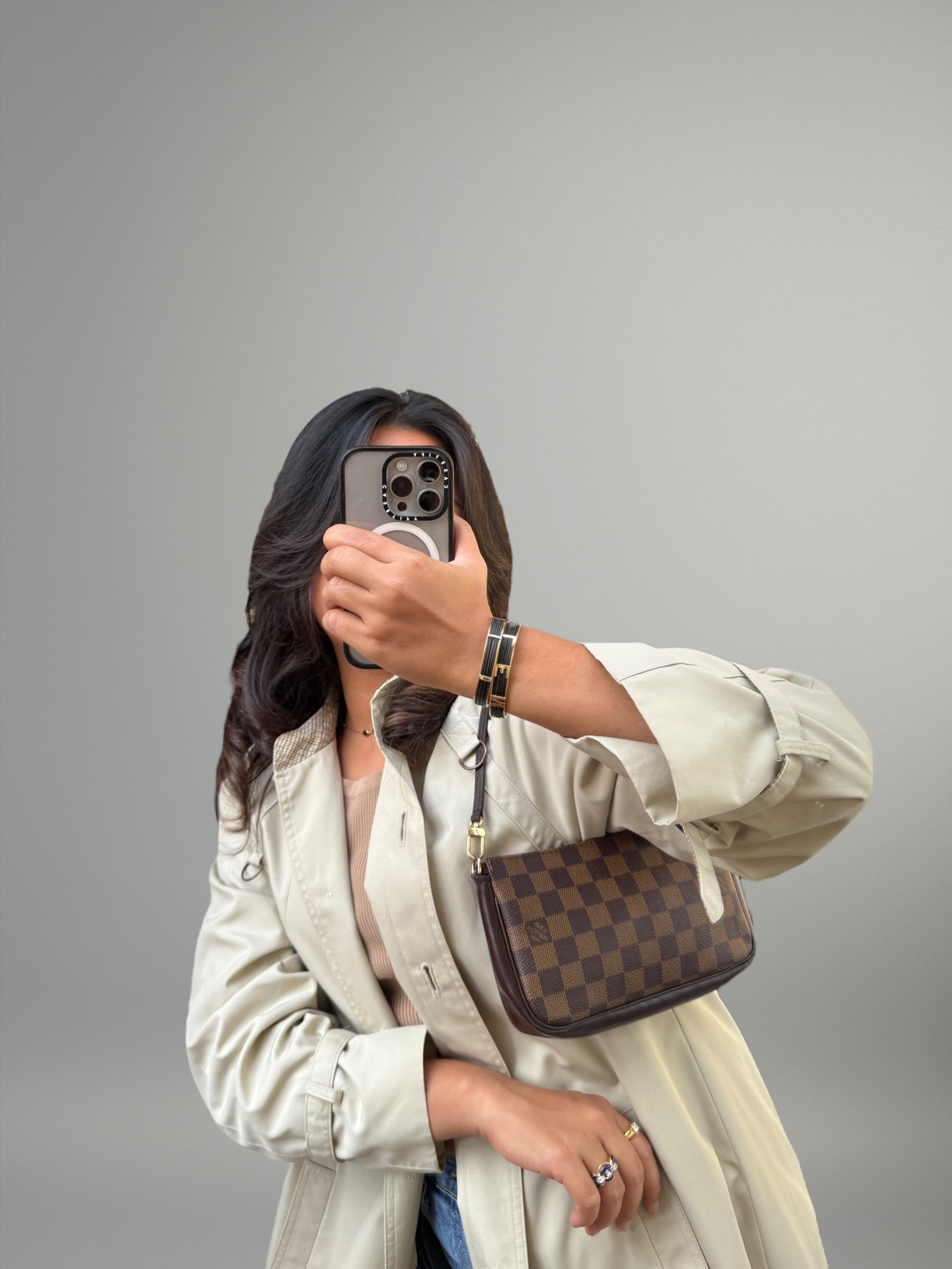 LV Pochette Accessoires Damier Ebene