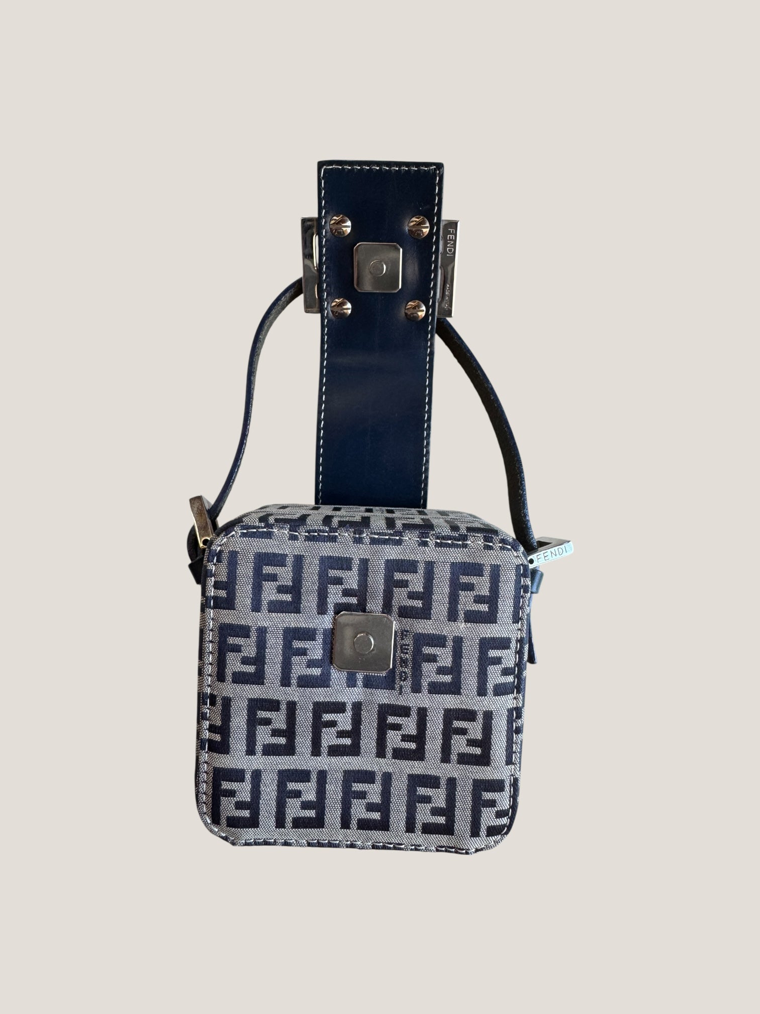 Fendi Mini Baguette Zucchino Blu/Grigio