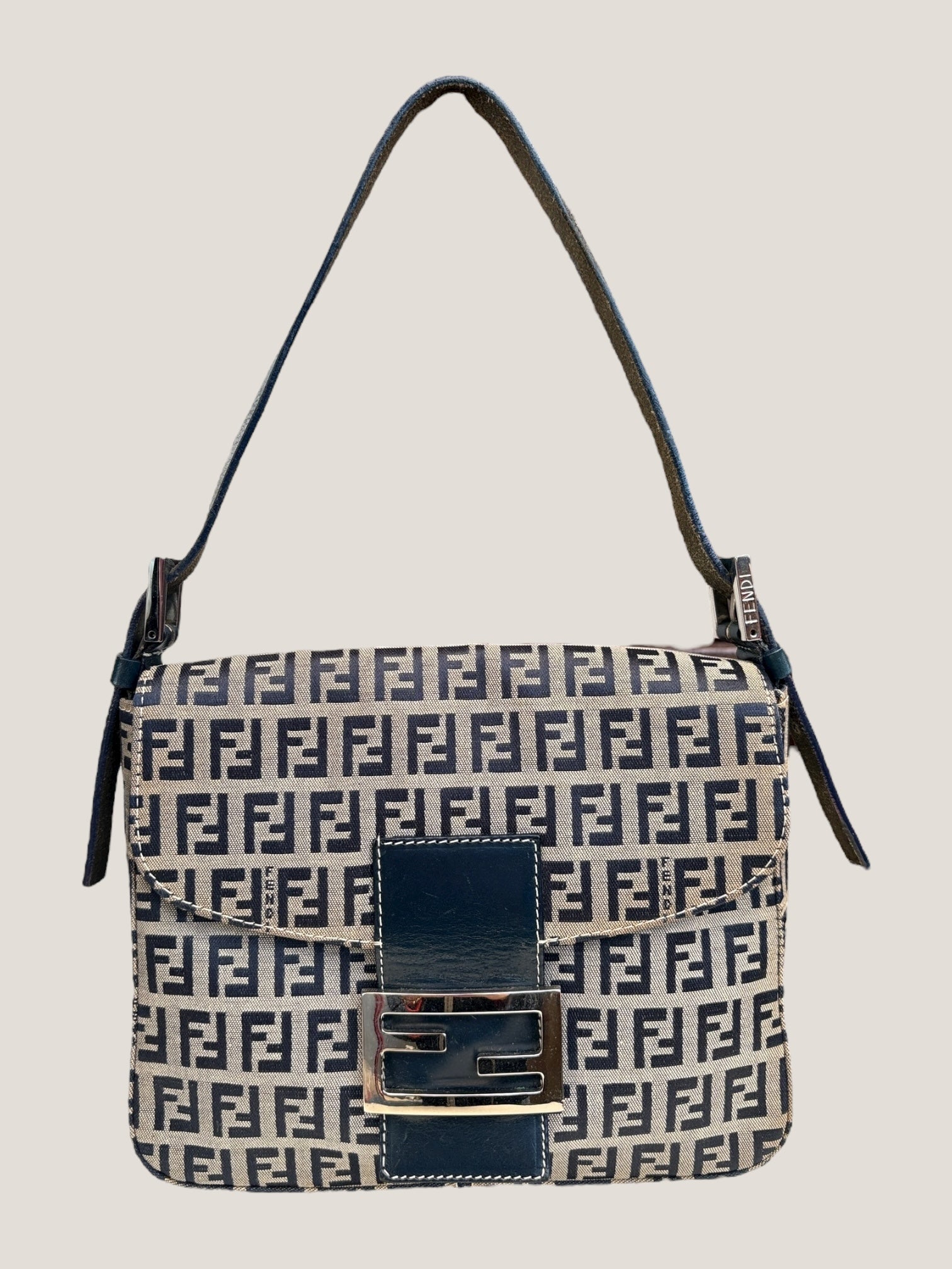 Fendi Baguette Blue Zucchino